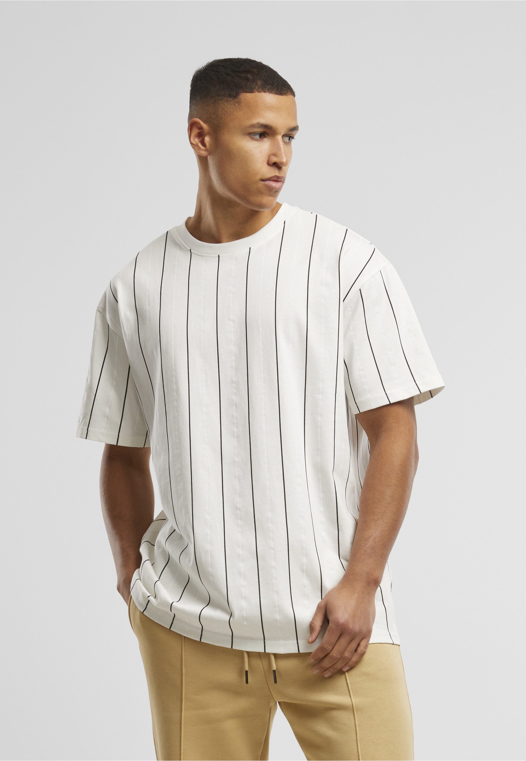 URBAN CLASSICS T-Shirt Urban Classics Printed Pinstripe Tee (1-tlg)