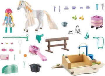 Playmobil® Konstruktions-Spielset Isabella & Lioness mit Waschplatz (71354), Horses of Waterfall, (86 St), teilweise aus recyceltem Material