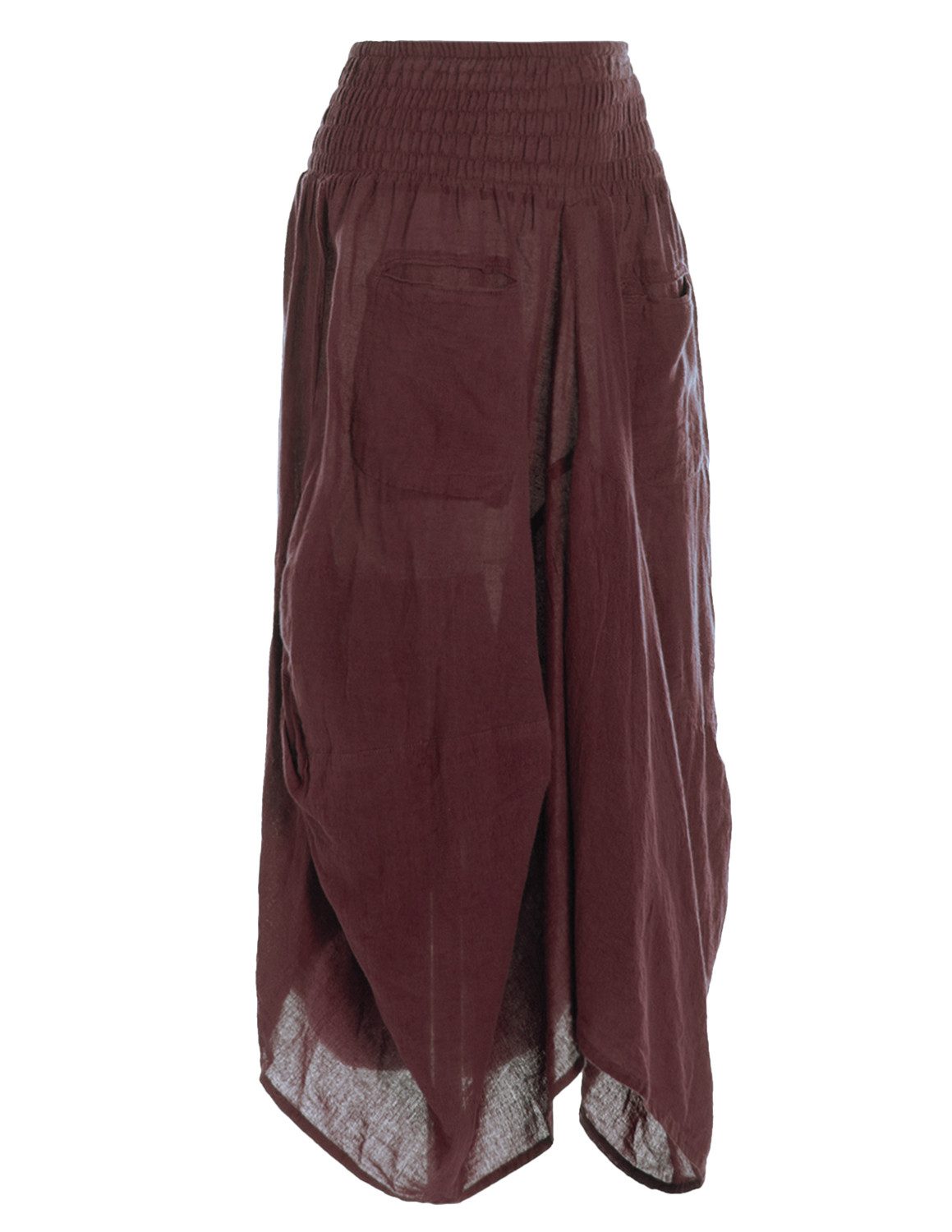 Vishes Maxirock Knöchel-Langer Luftiger Damen Sommer-Rock Einfarbig Sommerröcke Goa, Hippie, Boho Style – Bild 4 von 4