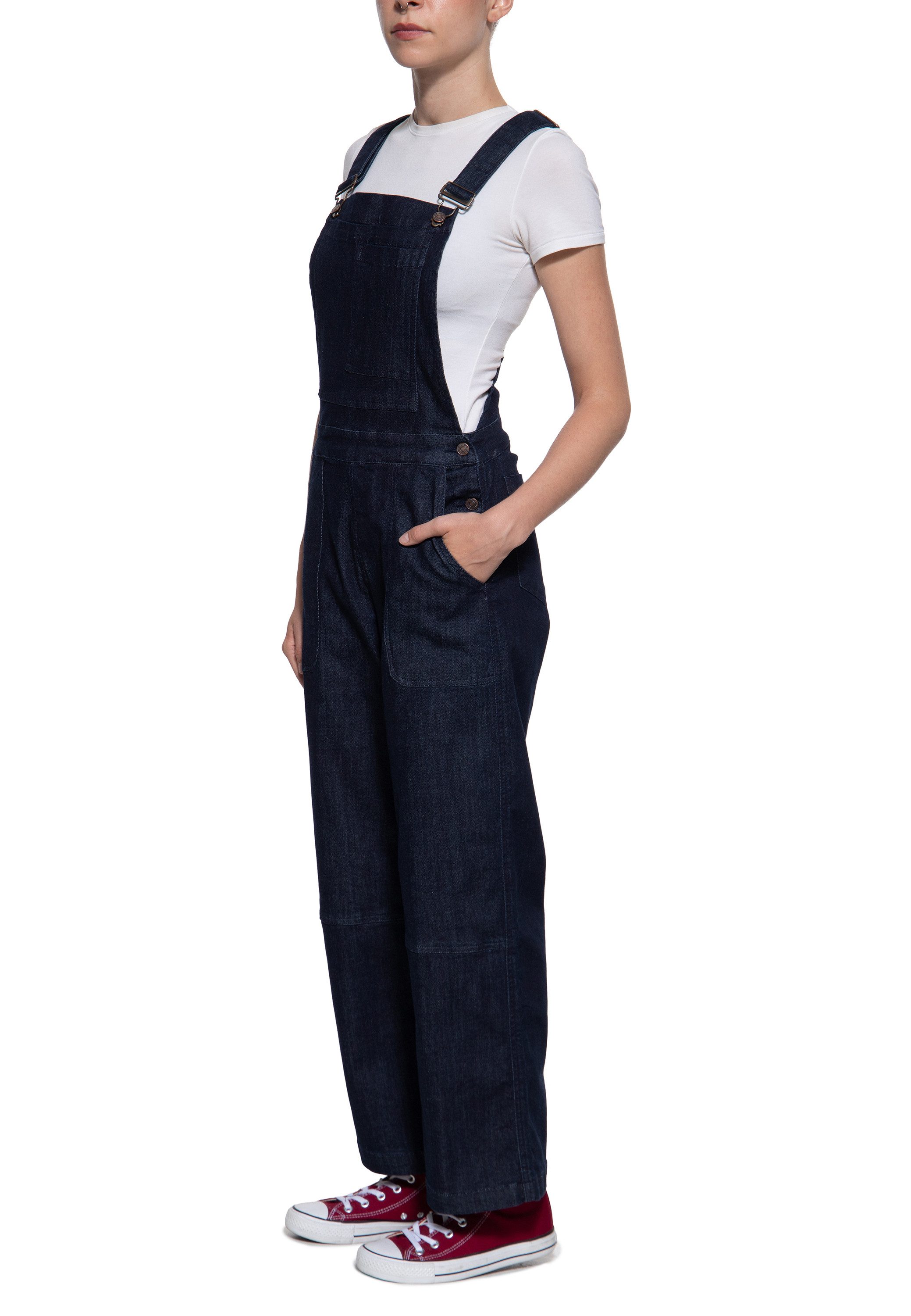 QueenKerosin Latzjeans mit aufgesetzten Taschen günstig online kaufen