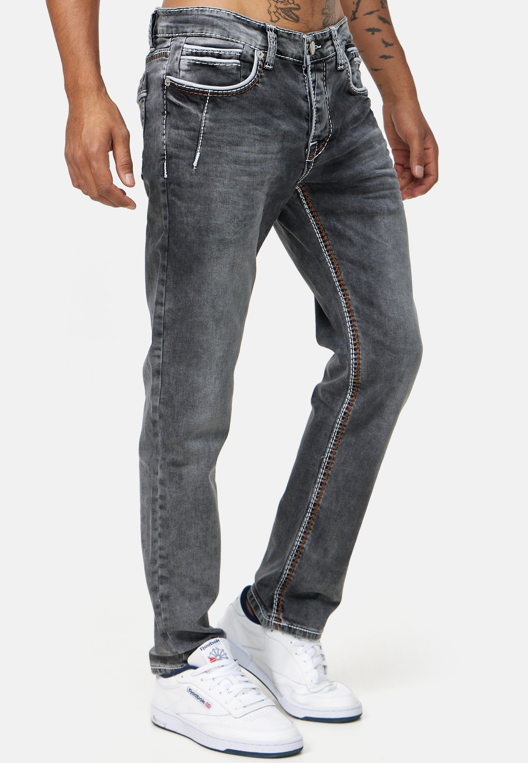 Code47 Regular-fit-Jeans Code47 Herren Jeans J-3211 Light Grey