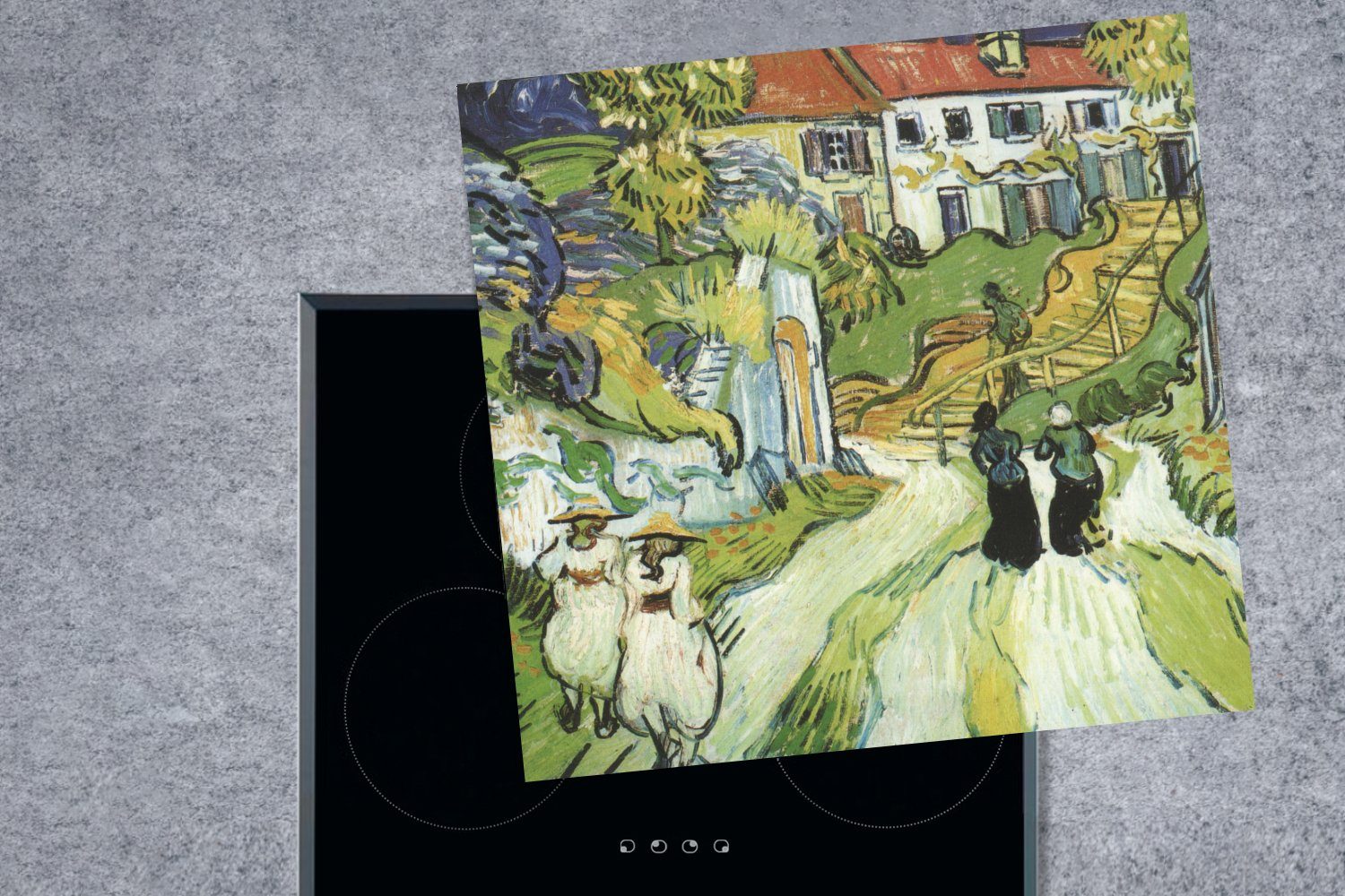 MuchoWow Herdblende-/Abdeckplatte Der van 78x78 für Gogh, Gogh Vincent cm, Vincent Vinyl, Tod van tlg), Arbeitsplatte Gemälde von Ceranfeldabdeckung, - küche (1 von