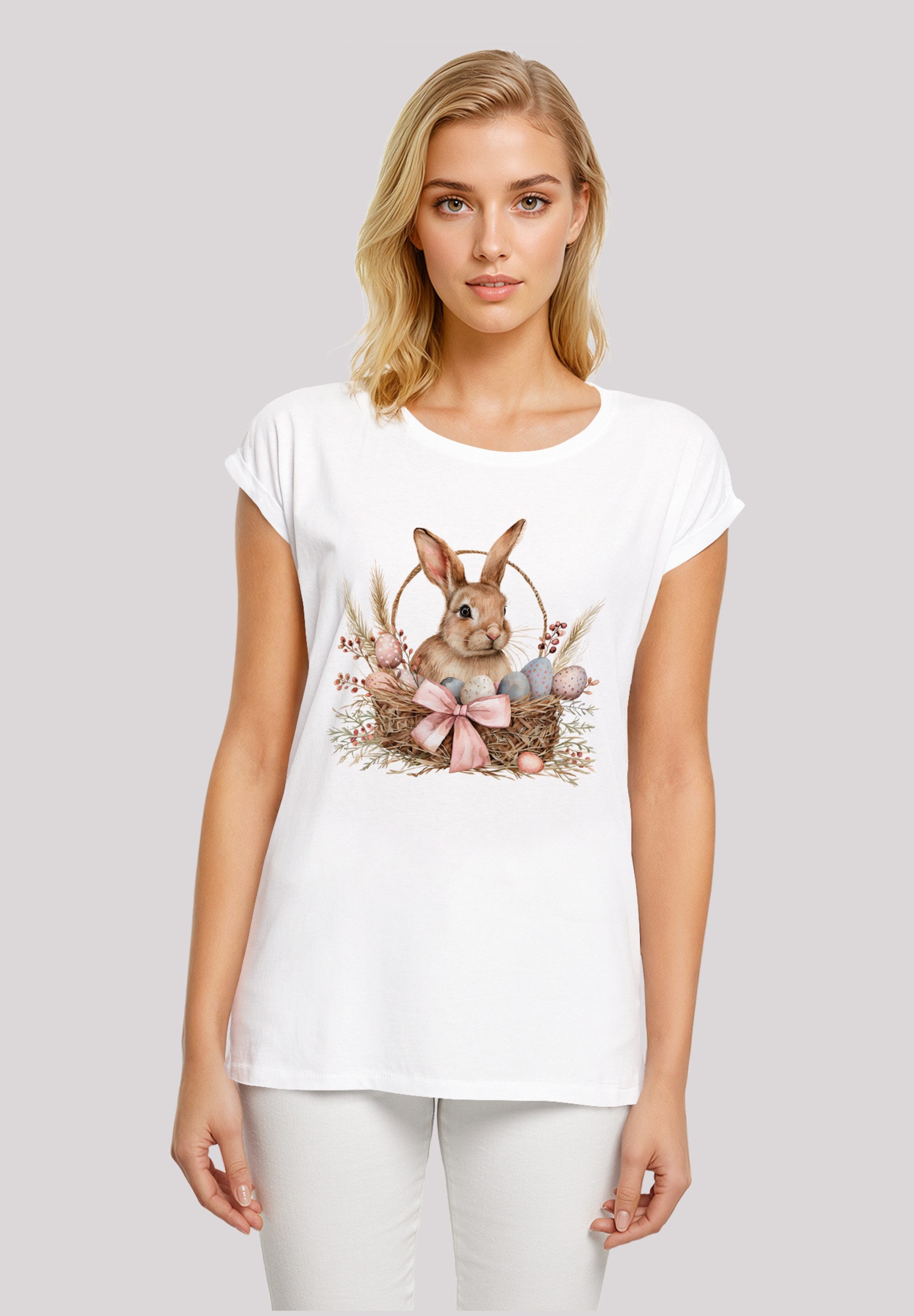 T-Shirt Osterhasen Korb Dekor