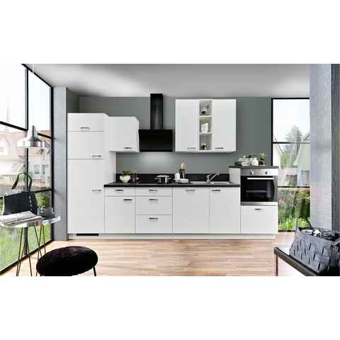 Express Küchen Küchenzeile Bari, mit Soft-Close-Funktion und Vollauszügen, vormontiert, Breite 340 cm