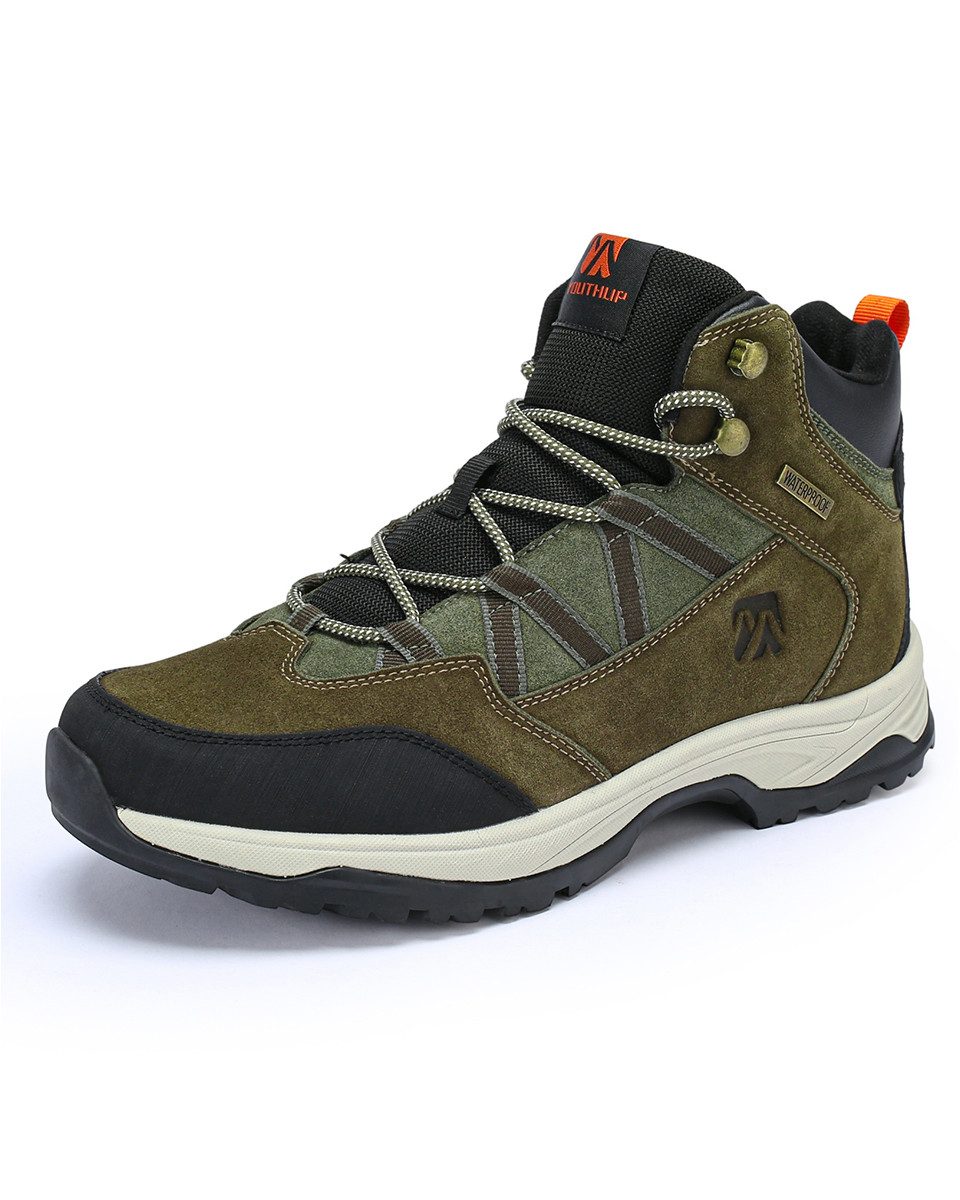 YOUTHUP Herren High-Top Freizeitschuh Wanderschuh wasserabweisend robust und atmungsaktiv