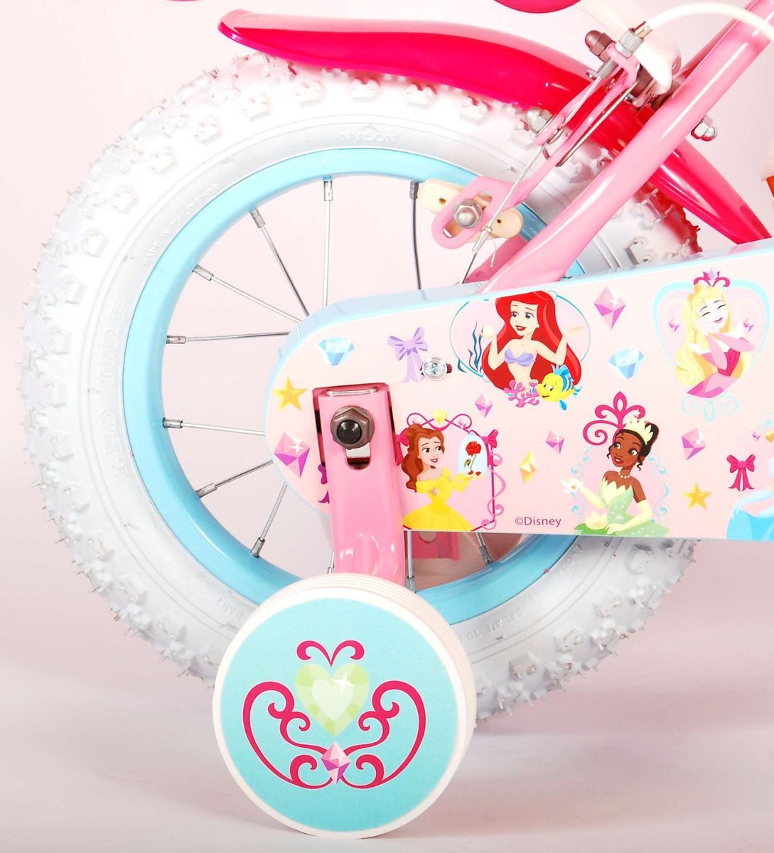 Volare Kinderfahrrad 12 Zoll Kinder Fahrrad Mädchenfahrrad Rad Bike Princess 21209-ch-it, Stützräder, Puppensitz, Korb