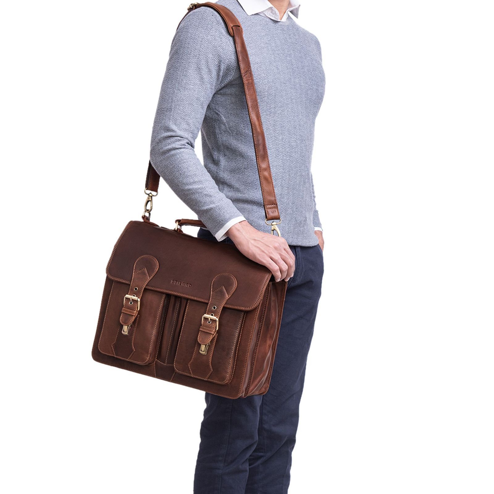 STILORD Aktentasche "Kronos" Aktentasche Herren Lehrertasche günstig online kaufen