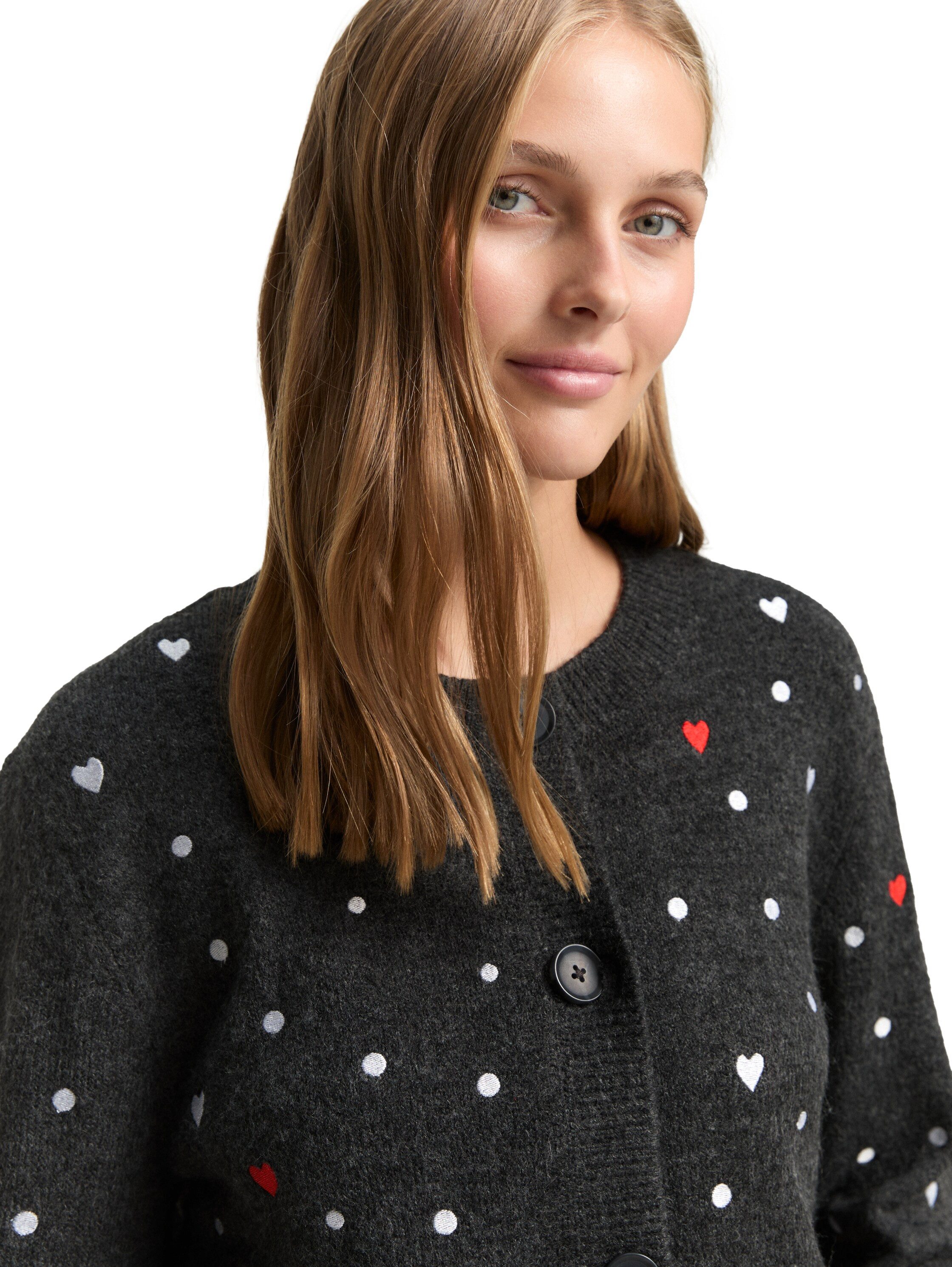 TOM TAILOR Denim Cardigan mit Stickereien günstig online kaufen