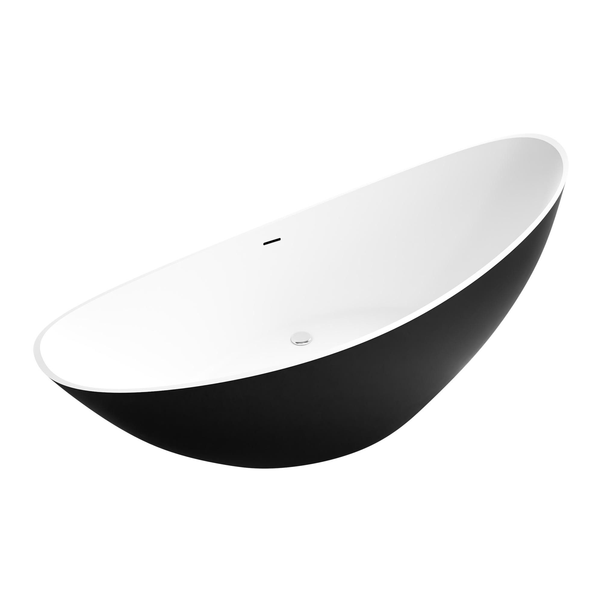 Bernstein Badewanne VICE 2.0 Schwarz/Weiß matt, günstig online kaufen