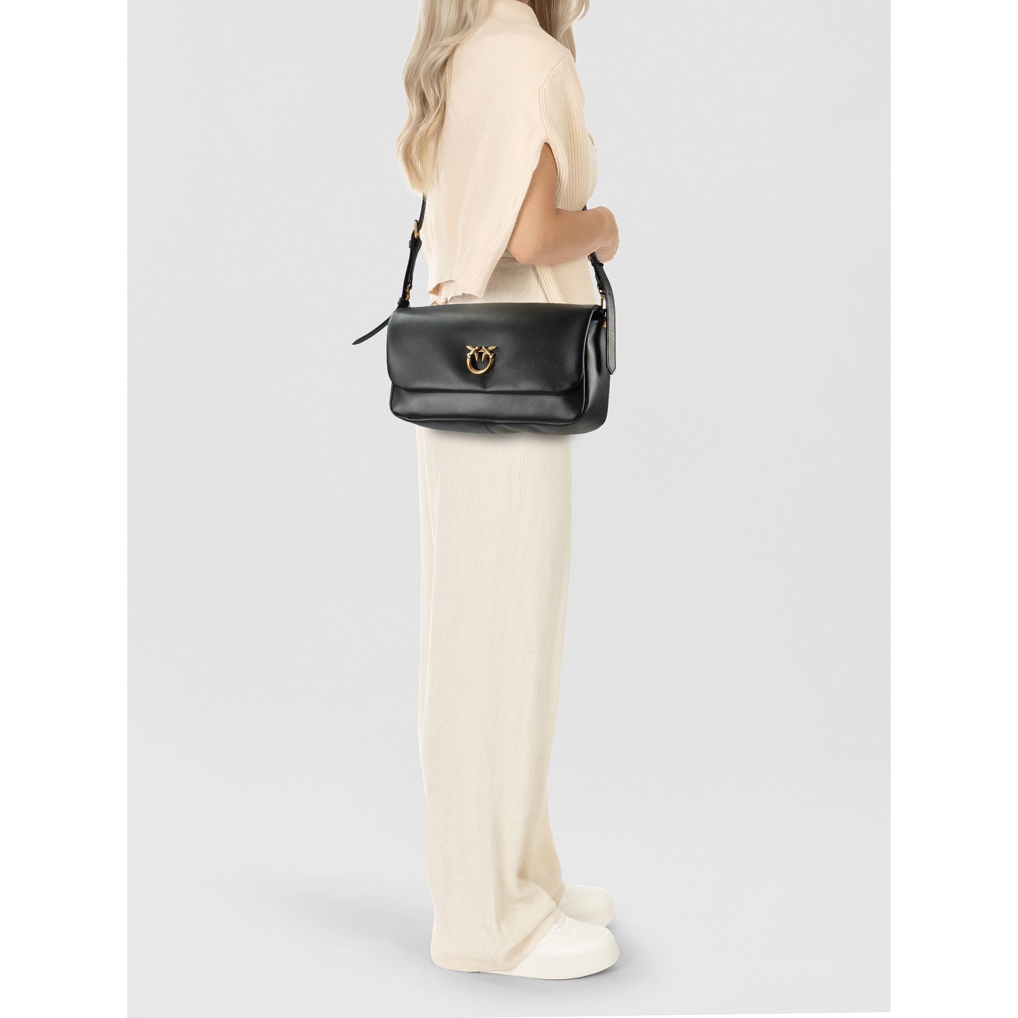 PINKO Schultertasche Click Soft Classic, Leder