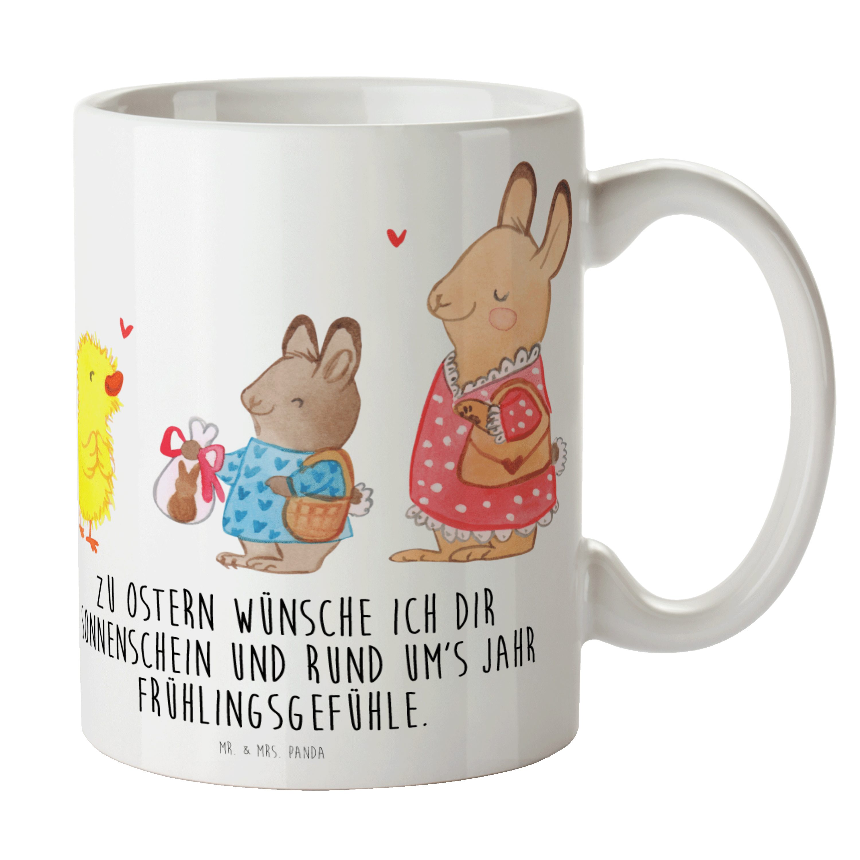 Mr. & Mrs. Panda Tasse Ostern Geschenke - Weiß - Büro Tasse, Küken, Frühlingsgefühle, Tasse, Keramik