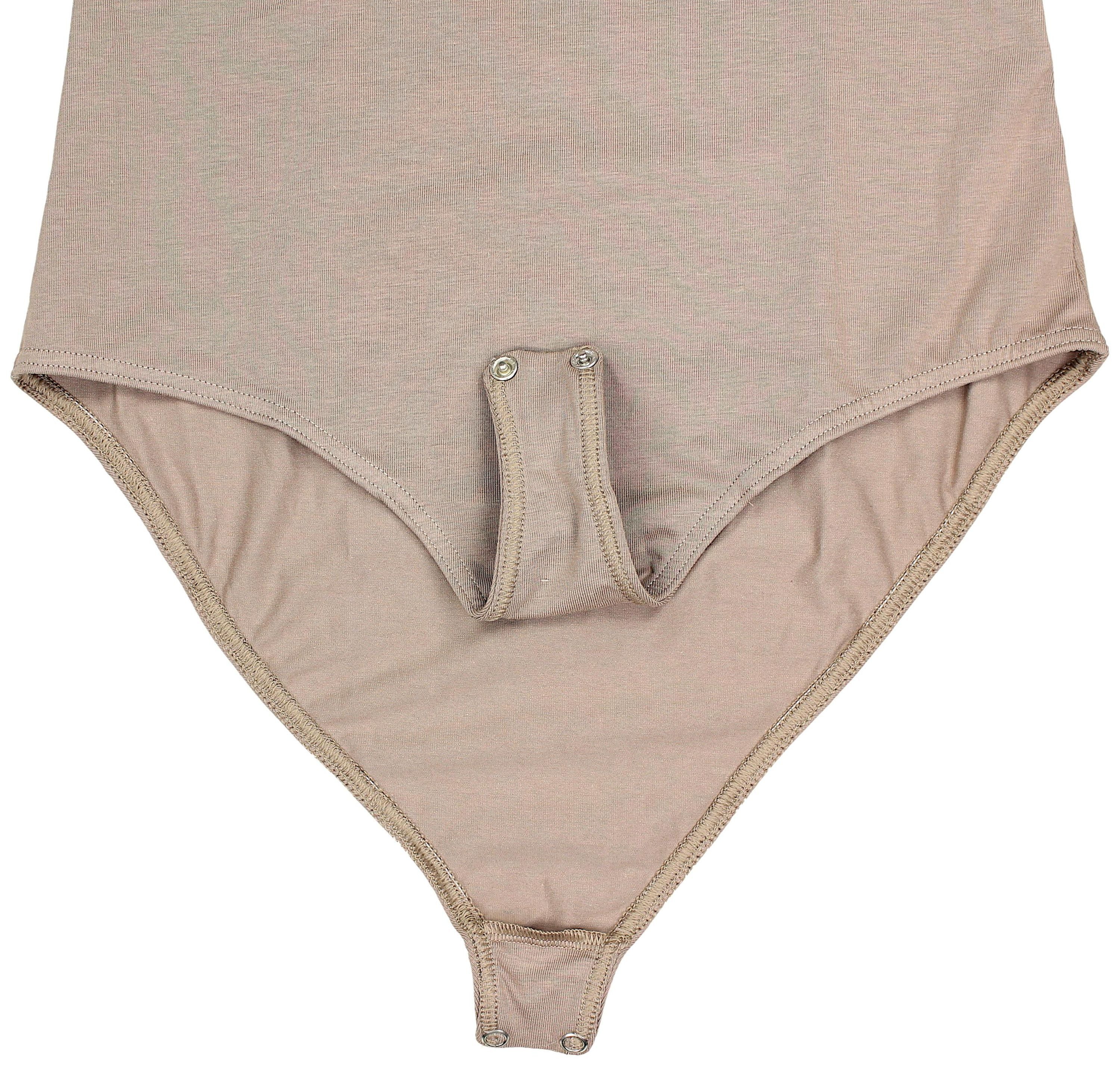 Alkato Kurzarmbody Kurzarm Bodysuit mit Rundhalsausschnitt – Bild 4 von 5