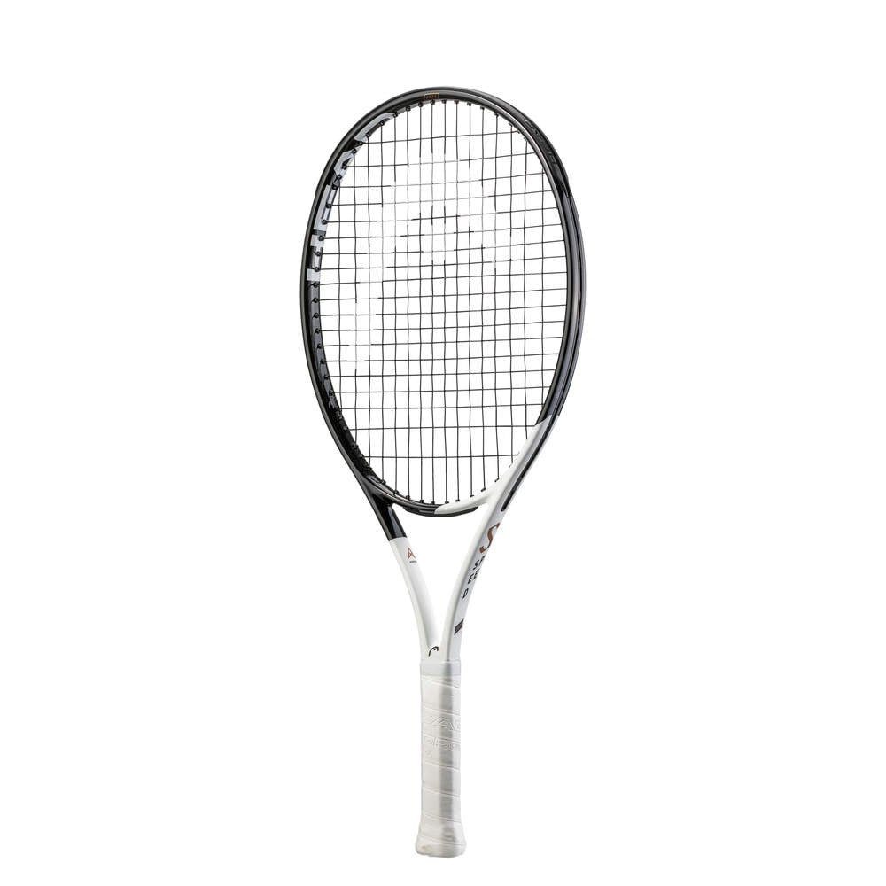 Tennisschläger Speed JR 25in (9-12 Jahre) weiss/schwarz - besaitet