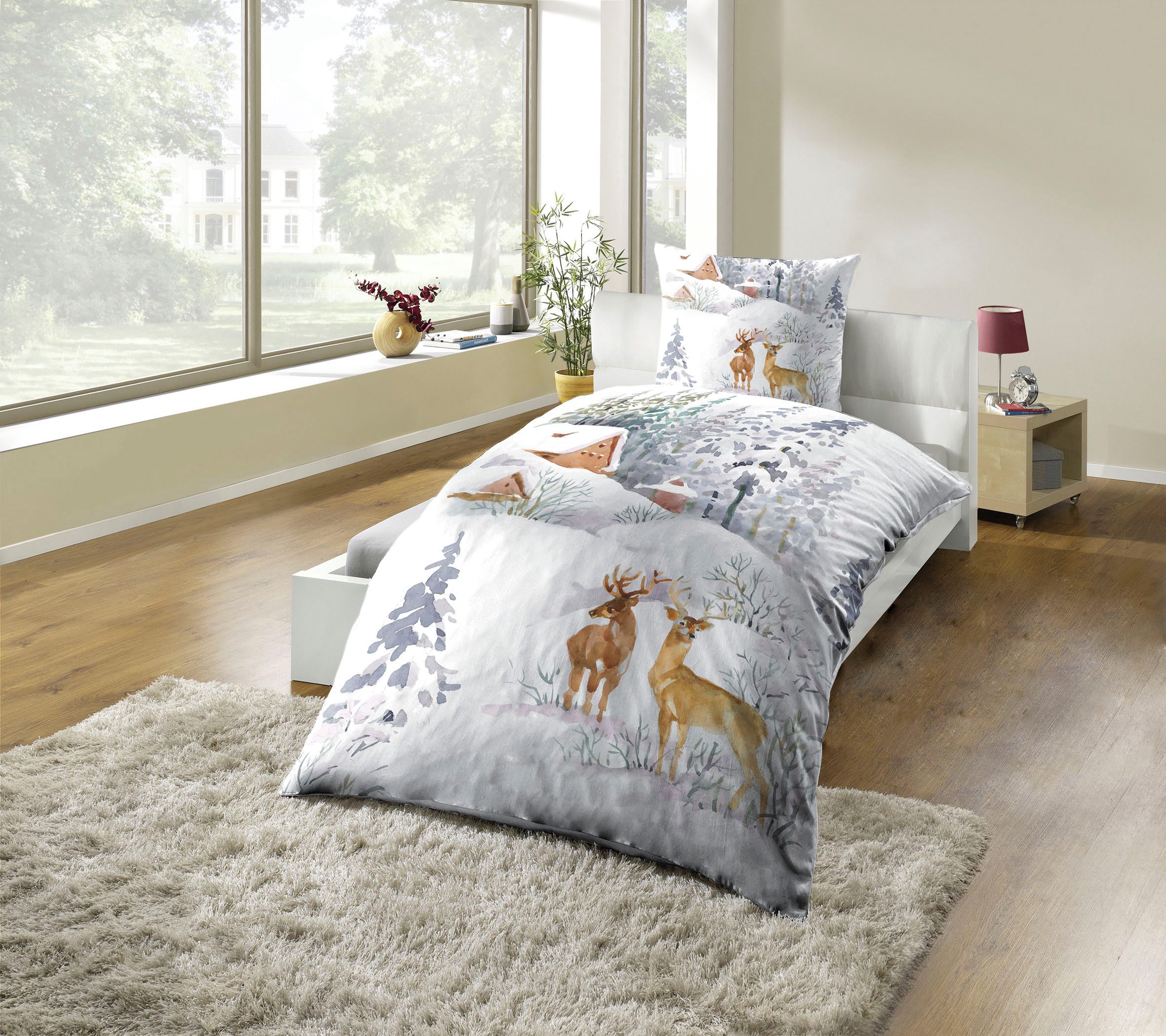 KiNZLER Bettwäsche Polycotton Flanell Bettwäsche, Polycotton, günstig online kaufen