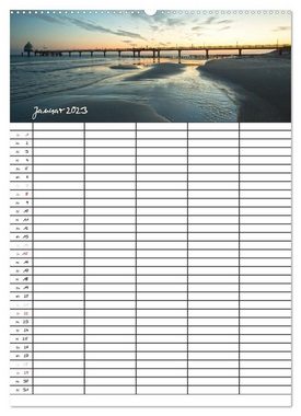 CALVENDO Wandkalender Urlaubsparadies Fischland Darß - Familienplaner (Premium, hochwertiger DIN A2 Wandkalender 2023, Kunstdruck in Hochglanz)