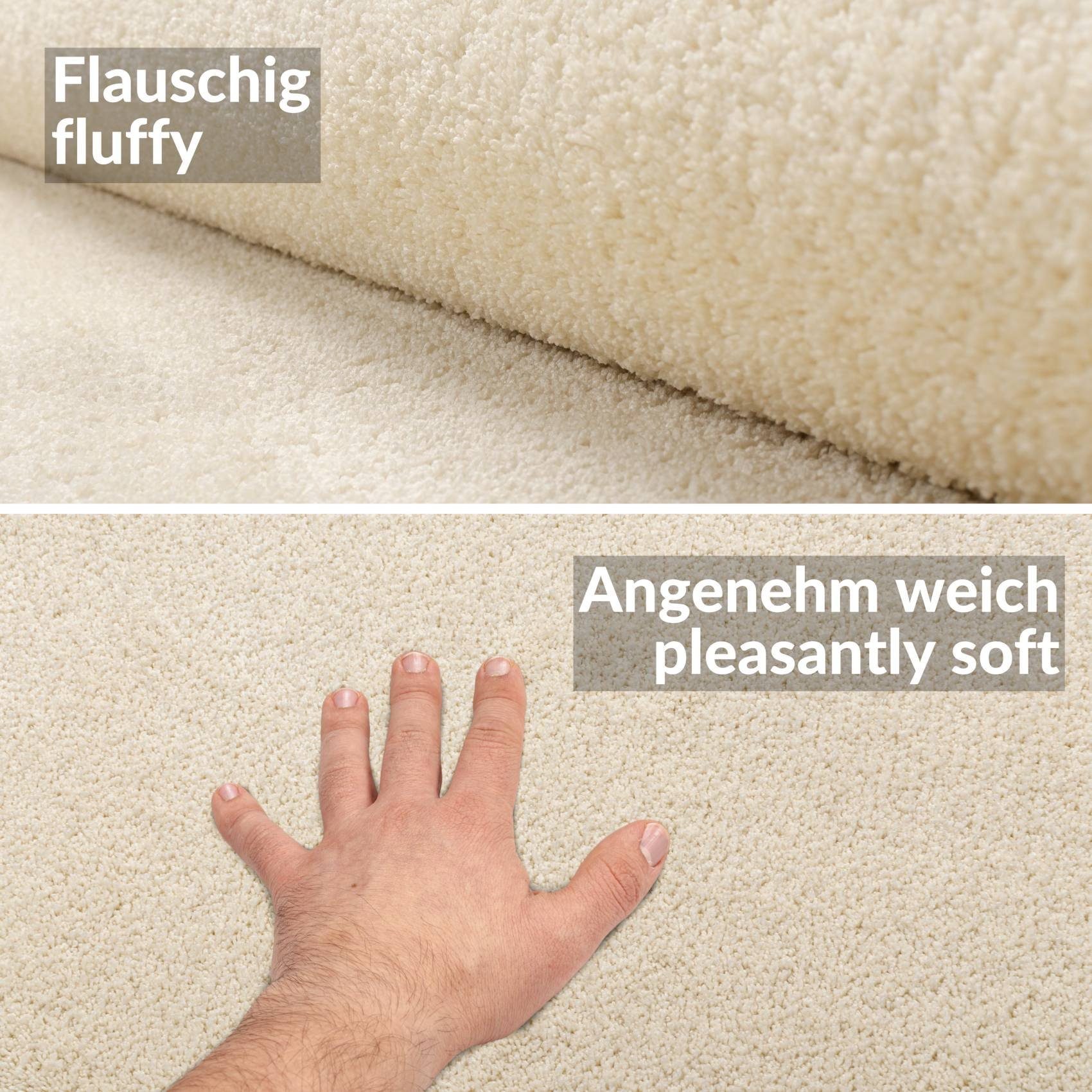 Teppich, Textil mm, Höhe: ANRO, Rechteckig, 9