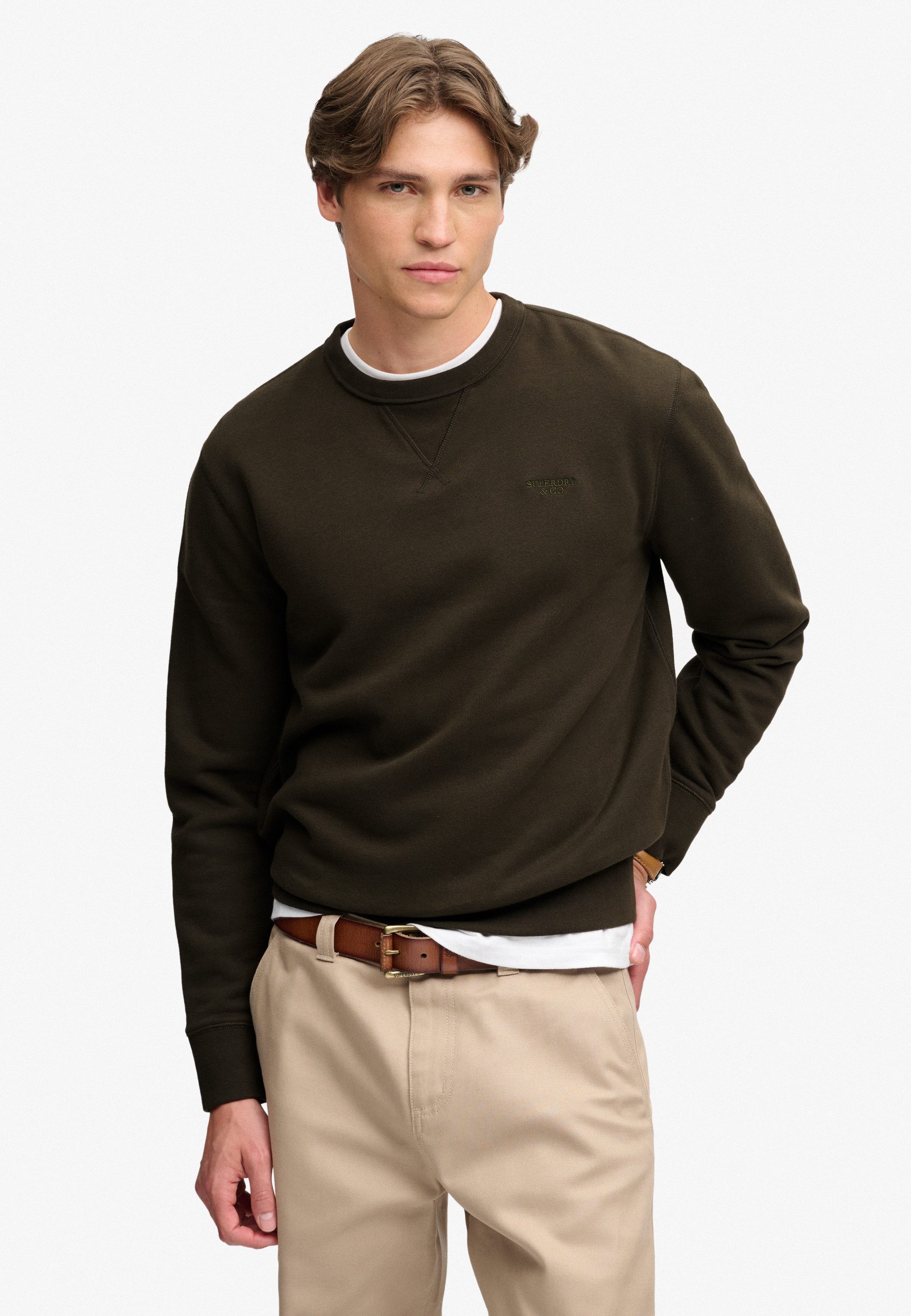 Superdry Sweatshirt ESSENTIAL STACKED LOGO CREW Baumwollmischung