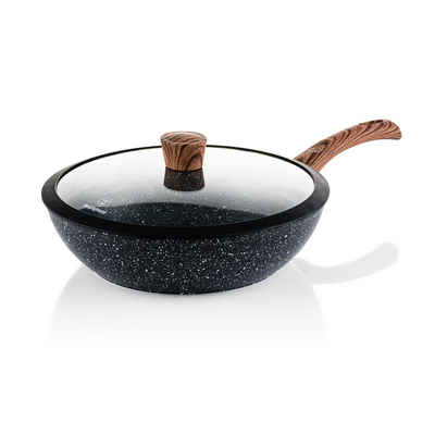 Westinghouse Wok Wood Marble, Aluminium, Induktionsgeeignet,Ergonomischer Griff,Spülmaschinenfest