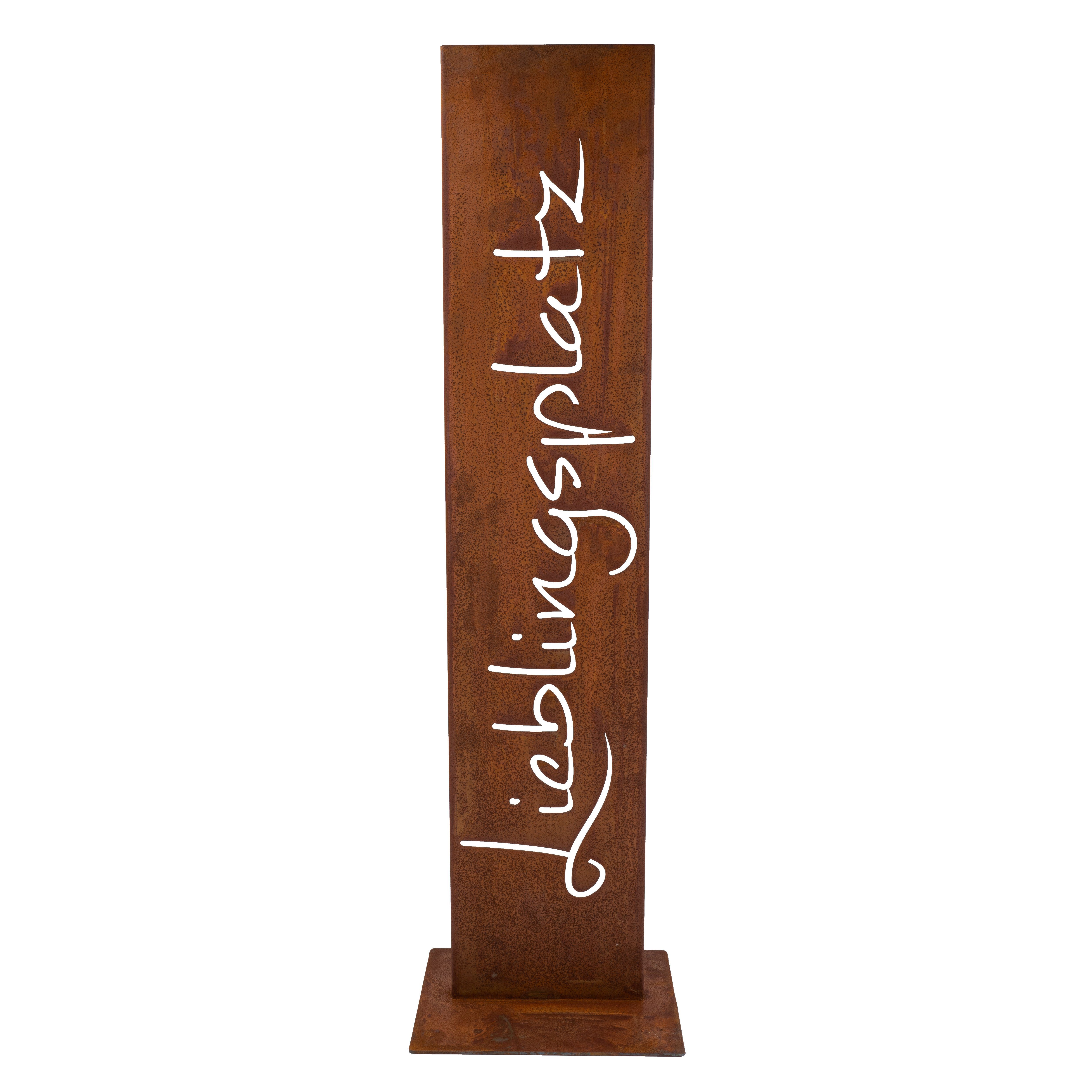 Rostikal Metallschild Lieblingsplatz Garten Schild Metall Deko, handmade günstig online kaufen