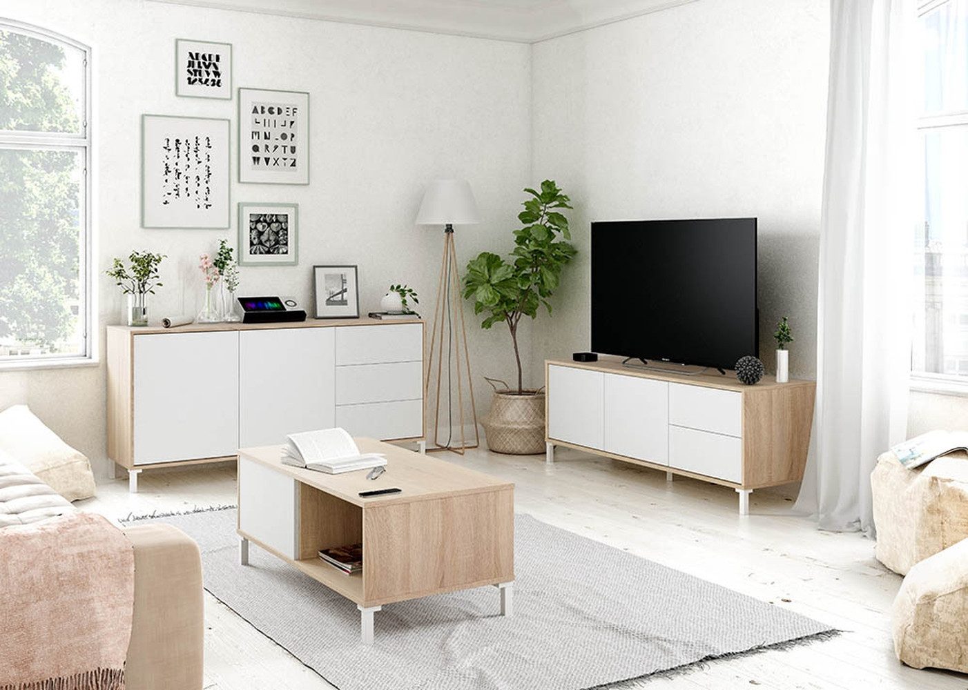 Wohnzimmer-Set BROOKLYN
