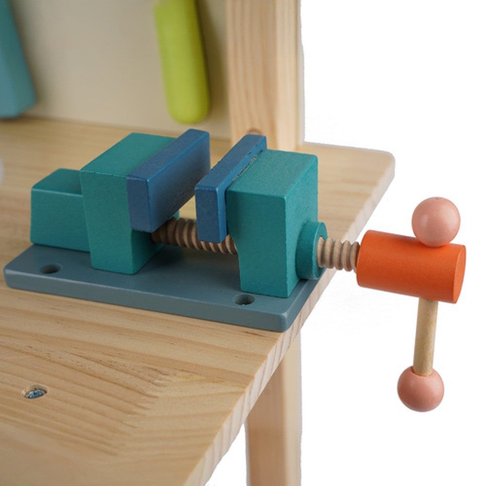 KRUZZEL Spielwerkbank Kinderwerkstatt 3-in-1-Holzwerkzeugen, (Spar-Set, DIY), Ideal für Zuhause, Kindergarten oder Spielzimmer