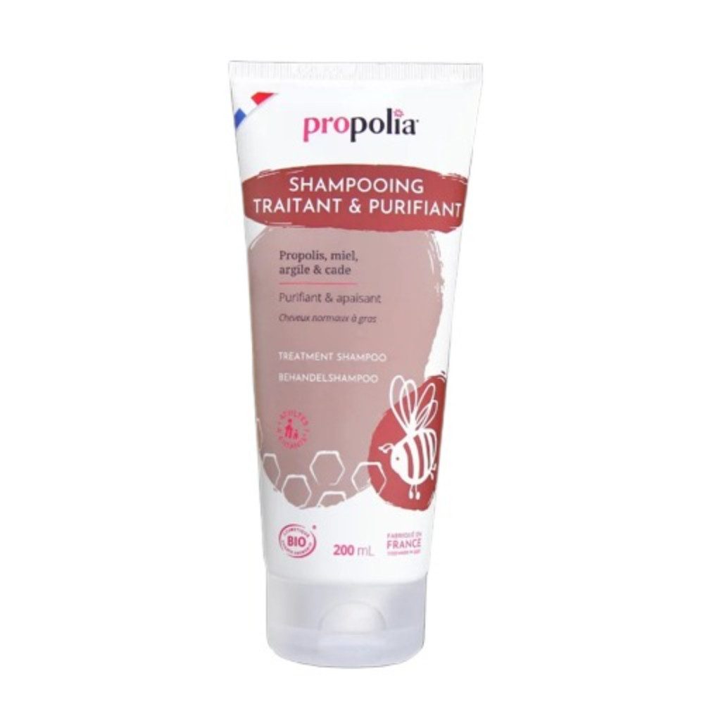 propolia Kopfhaut-Pflegeshampoo Bio Shampoo für sensible Kopfhaut - Juckreiz & Schuppen Kontrolle, 1-tlg., Natürliches Treatment Shampoo - Bio, gegen fettiges Haar & Juckreiz