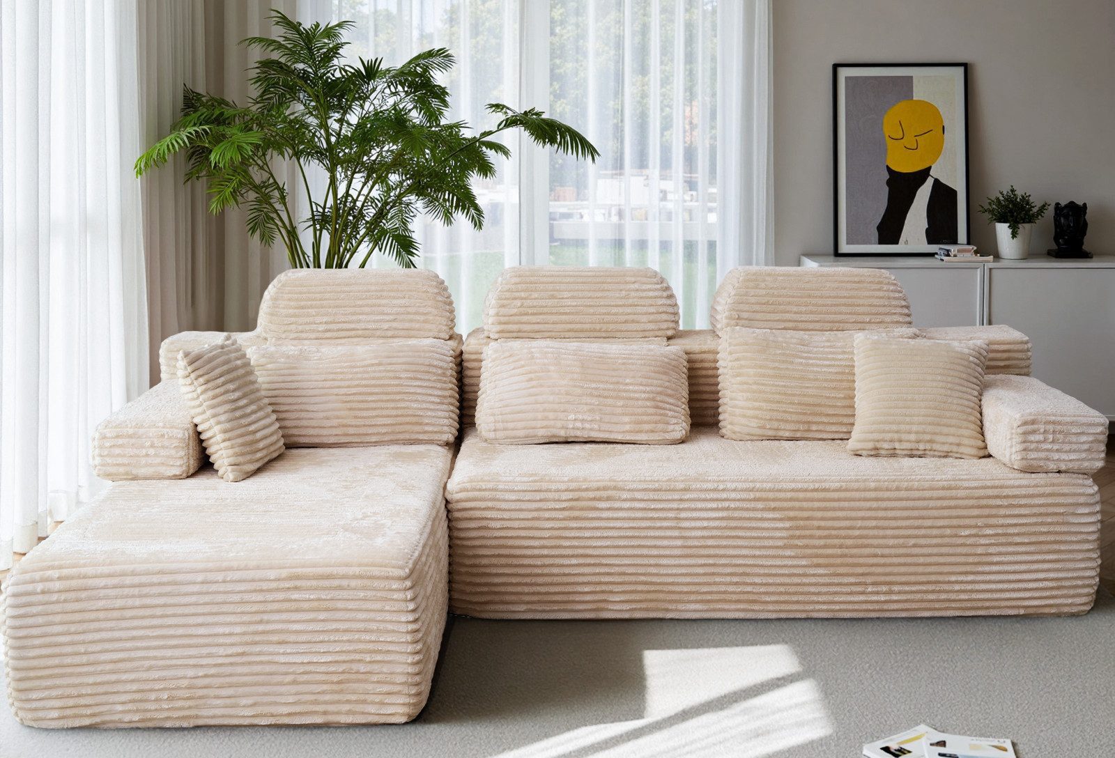 Patbrela Ecksofa L-förmiges Ecksofa links mit Chaiselongue, hochlehnig, mod günstig online kaufen