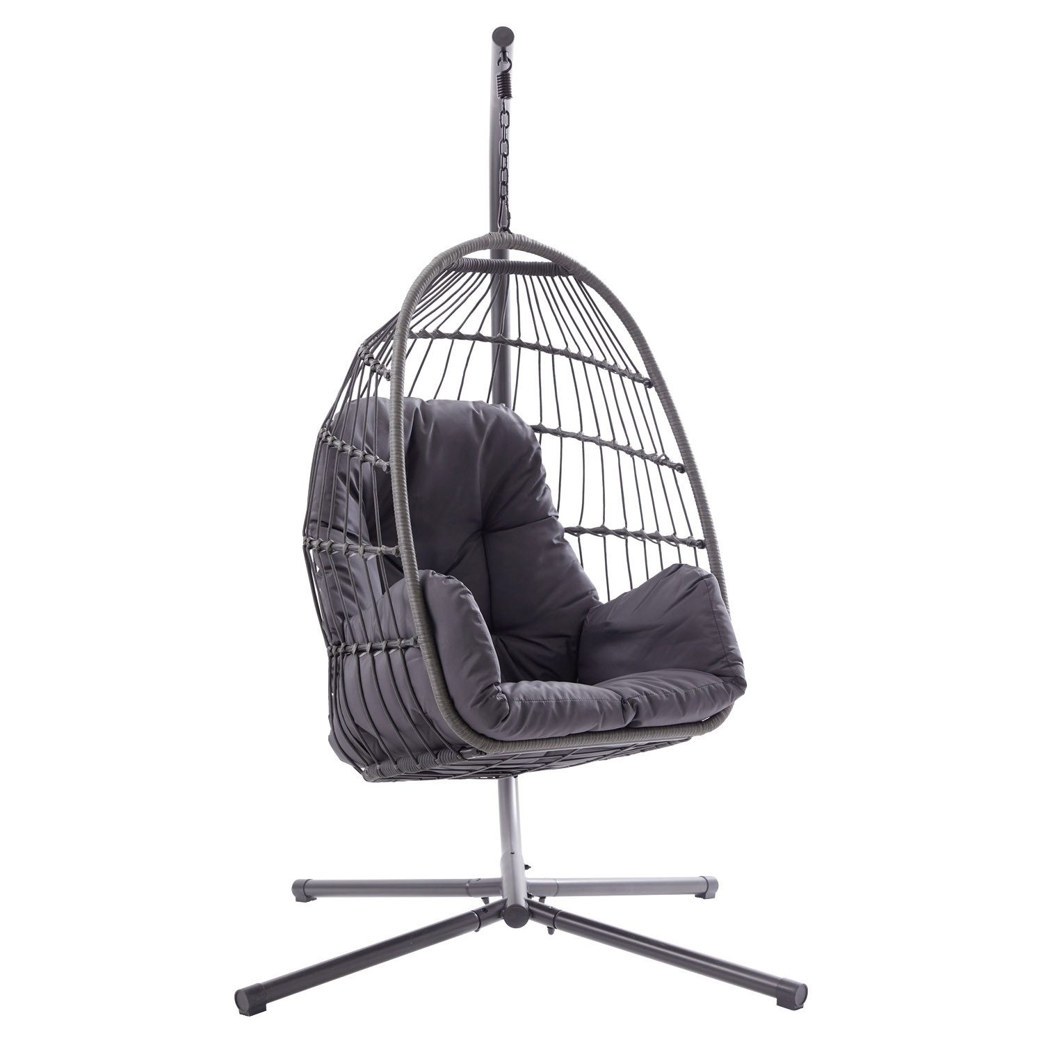 Outdoor Hängesessel XABI, Dunkelgrau, Grau, Stahlrahmen, günstig online kaufen