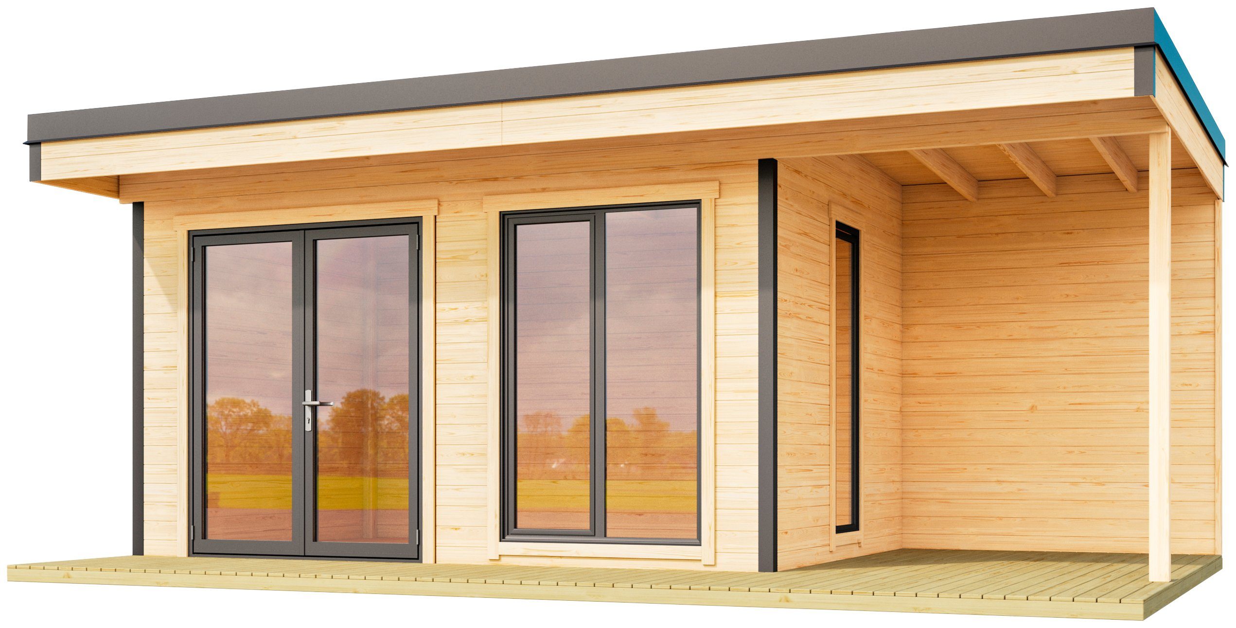 LASITA MAJA Gartenhaus DOMEO 7, BxT: 605x390 cm, (Set), mit Anbau