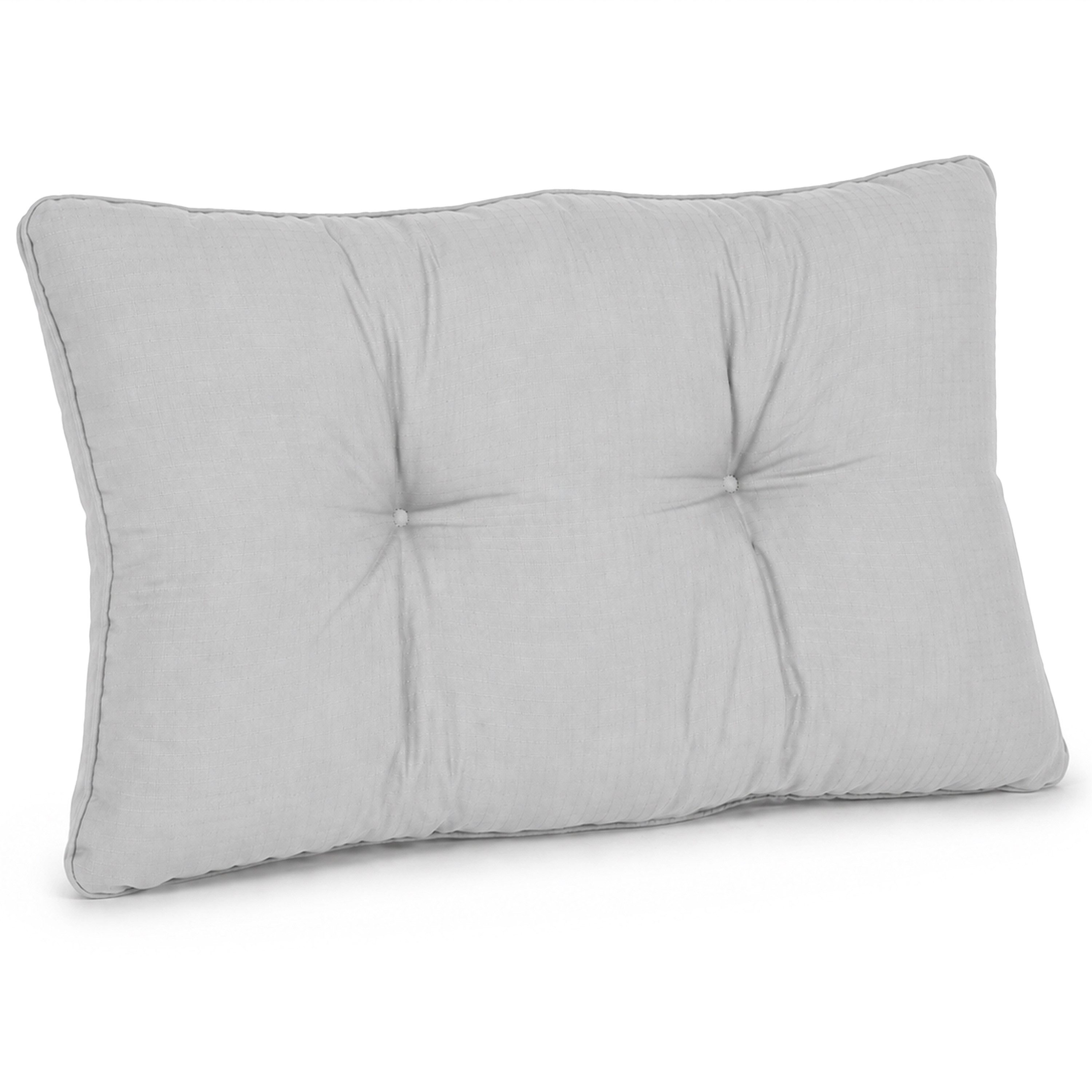 Beautissu Sitzkissen Lounge Kissen Outdoor Hellgrau XLuna, 60x40cm, Sitzkissen Gartenstuhl 10 cm dick Sitzpolster Auflagen für Gartenmöbel