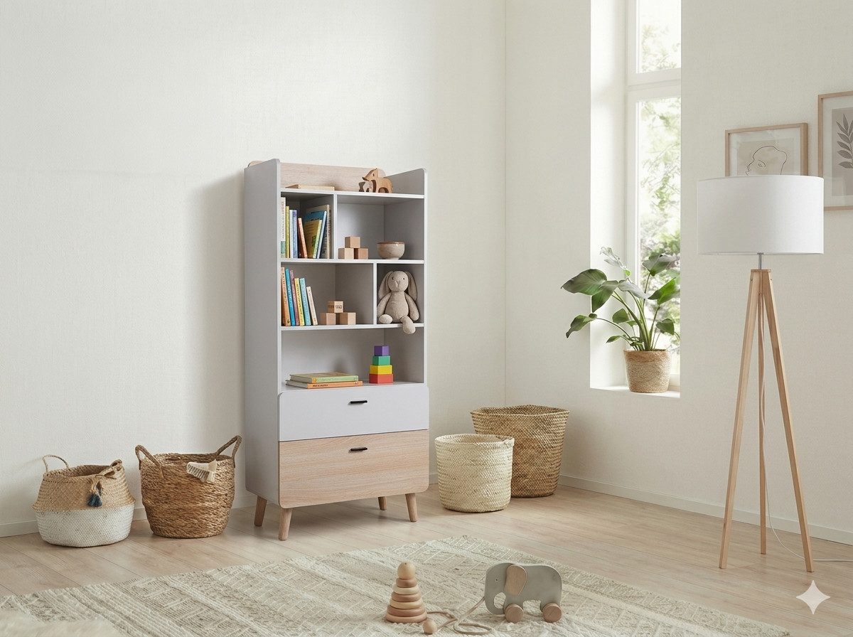 arthur berndt Standregal Lovis, Packung, Soft-Close-Funktion, Skandi Stil, Made in Germany