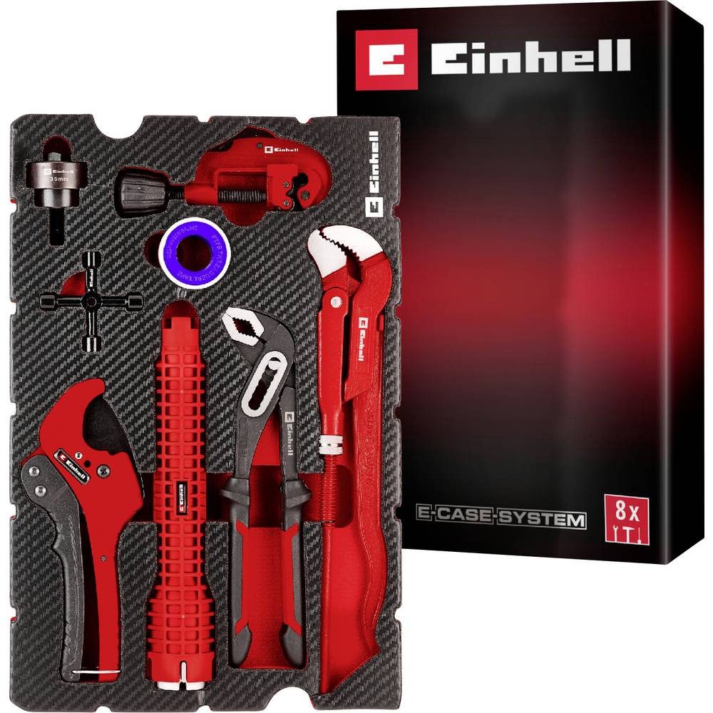 Einhell Werkzeugkoffer Klempner-Set 8-tlg. Einleger Pad 370527 Einlage 8teilig