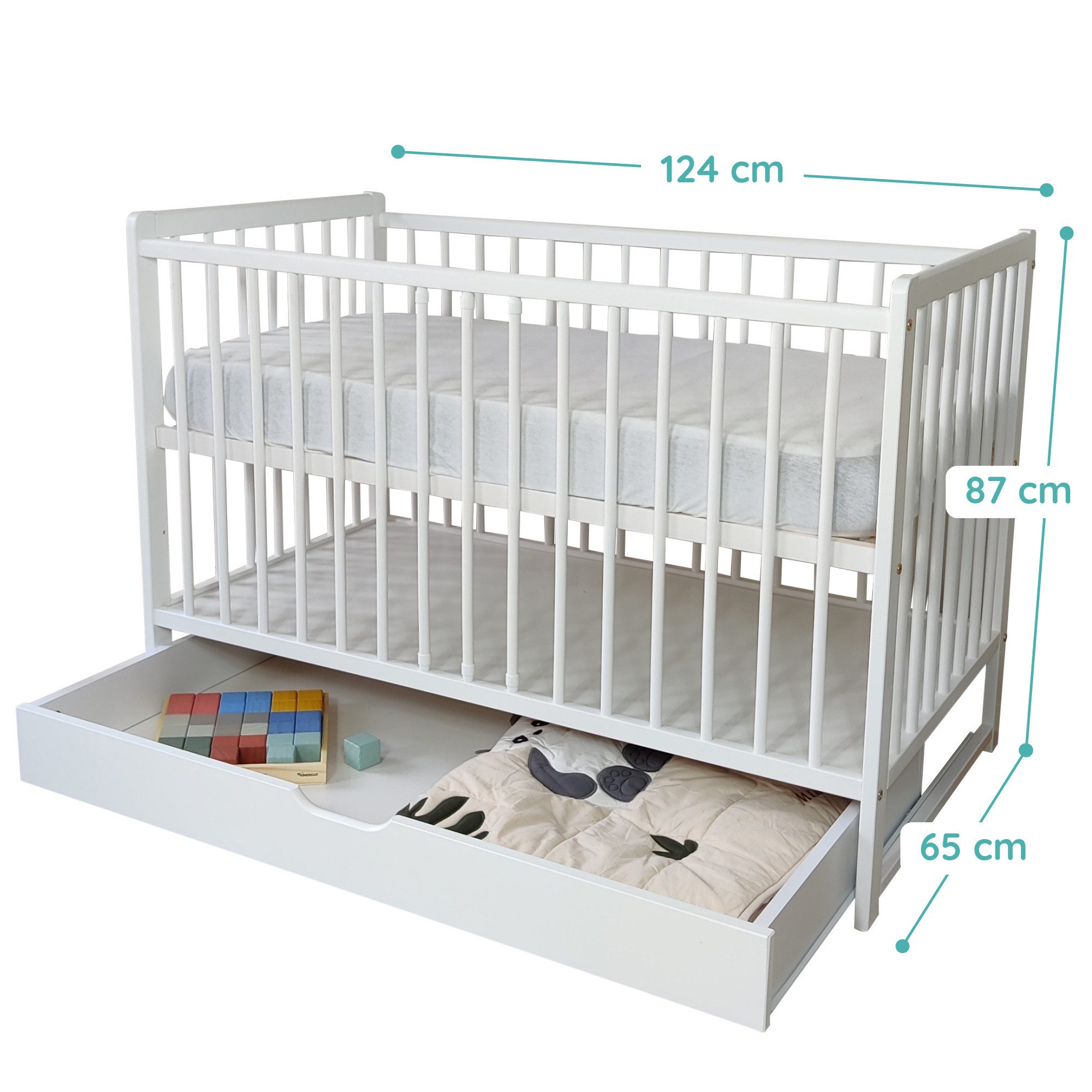 Kids Collective Babybett Babybett Kinderbett Gitterbett günstig online kaufen