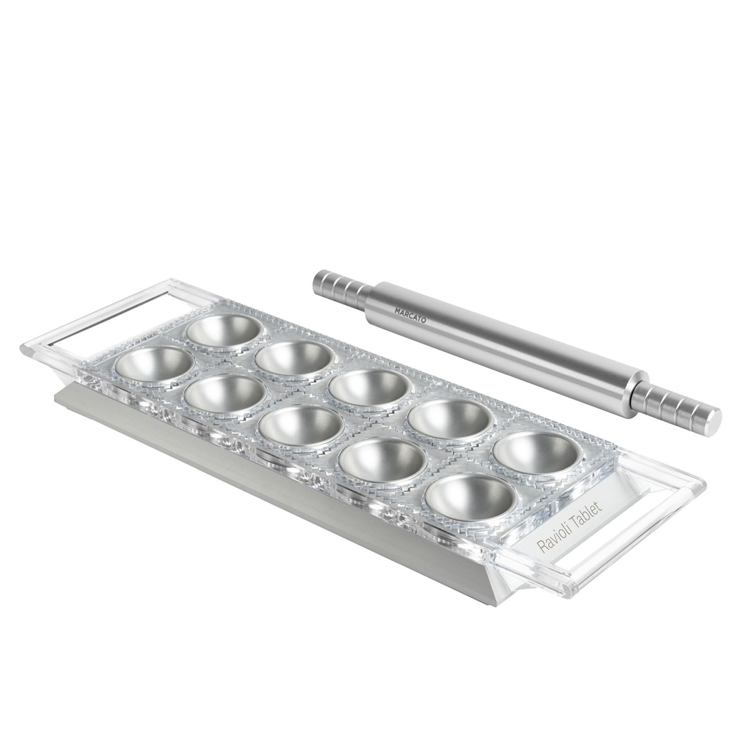 Marcato Ravioliform Tablett Silberfarben