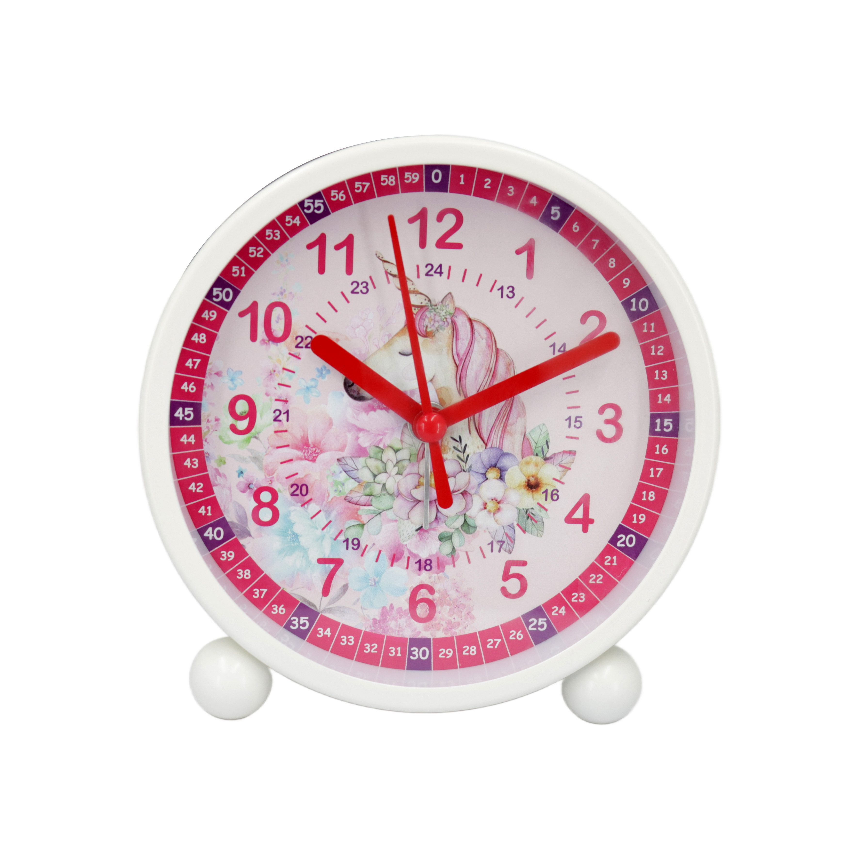 K&L Wall Art Tischuhr Kinder Tischwecker Junge Mädchen Tischuhr Kinderzimmer leises Uhrwerk, Kinderwecker mit Licht und Alarmfunktion – Bild 4 von 5