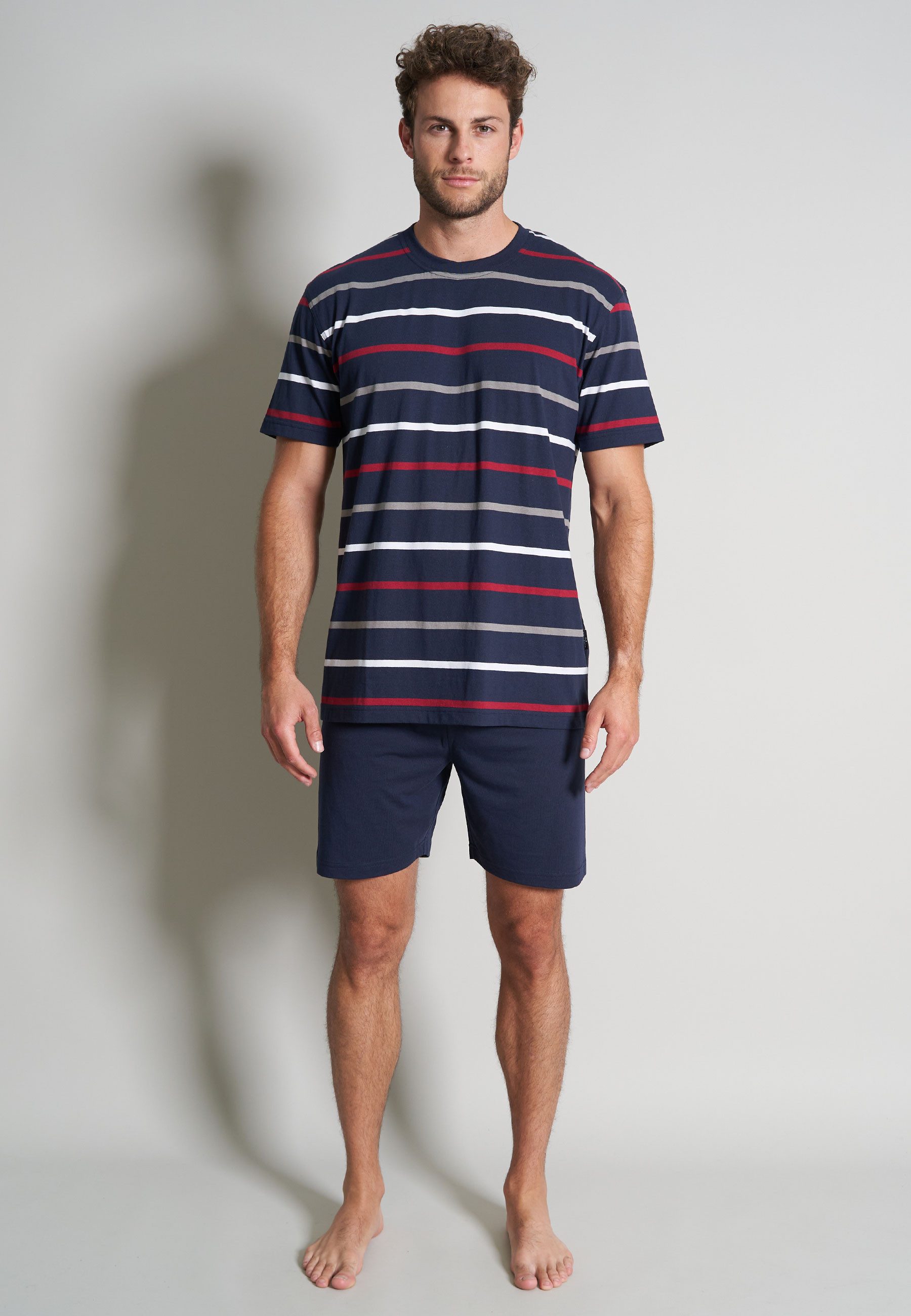 GÖTZBURG Shorty GÖTZBURG Herren Shorty blau quergestreift (1 tlg)