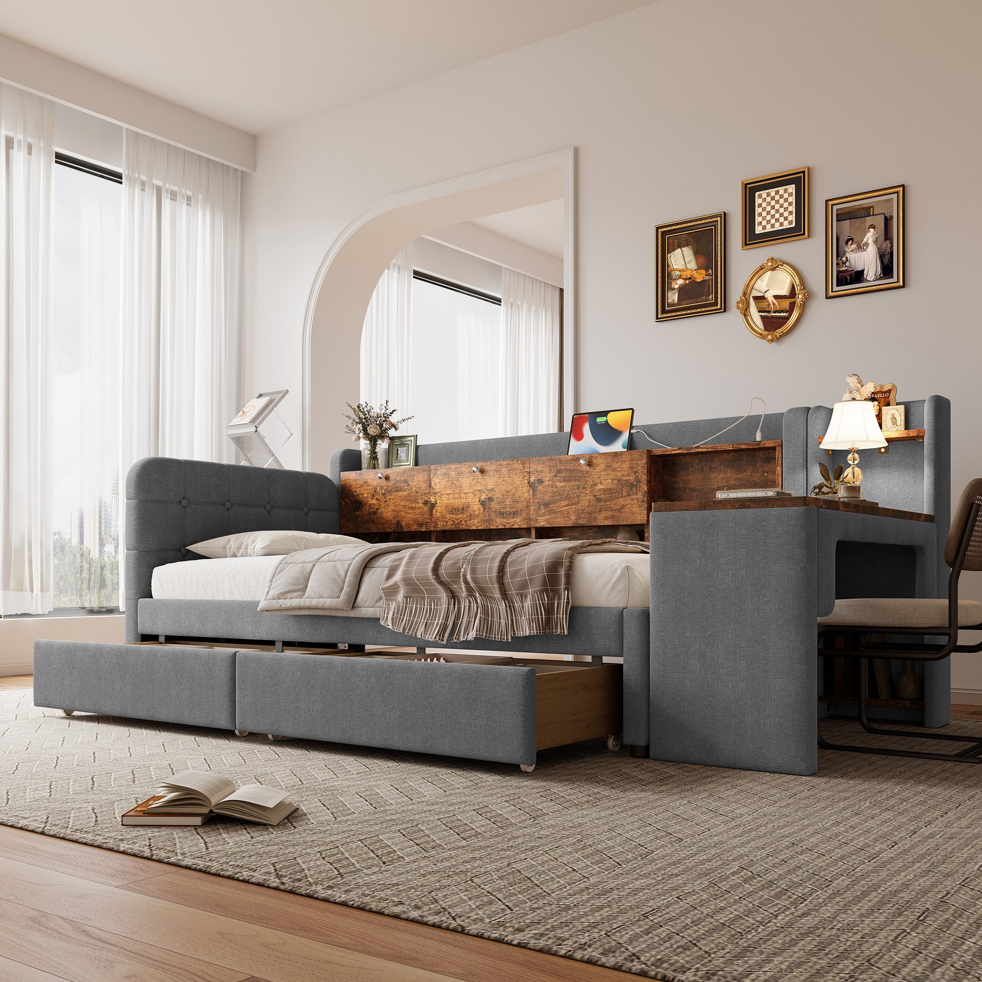 Flieks Daybett, Polsterbett Tagesbett 90x200cm mit günstig online kaufen