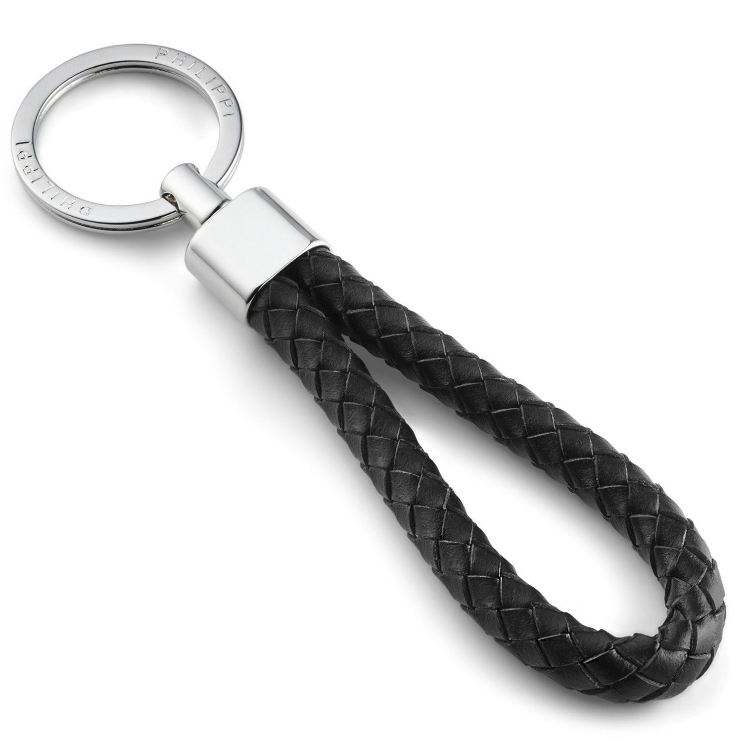 PHILIPPI Schlüsselanhänger Philippi Schlüsselanhänger Sergio Nickel/Leder s günstig online kaufen