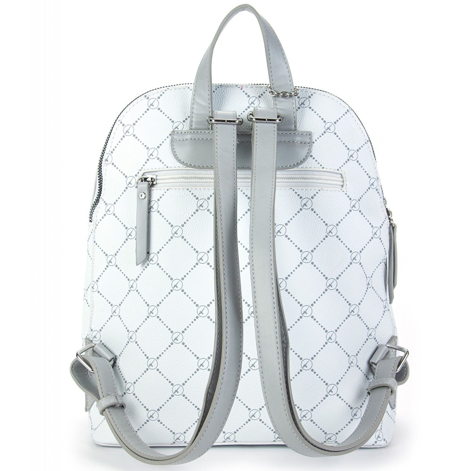 Polyurethan Anastasia TAS white-grey Classic, Cityrucksack Tamaris