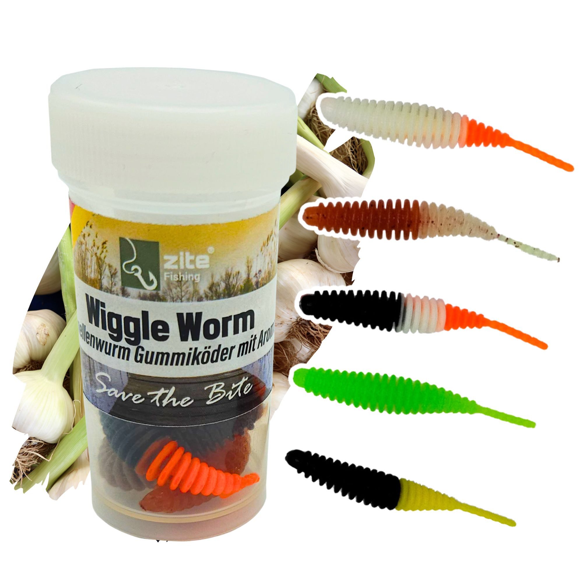 Kunstköder Wiggle Worm Forellenwurm Mix 5,5 cm 10 Stück Gummiköder