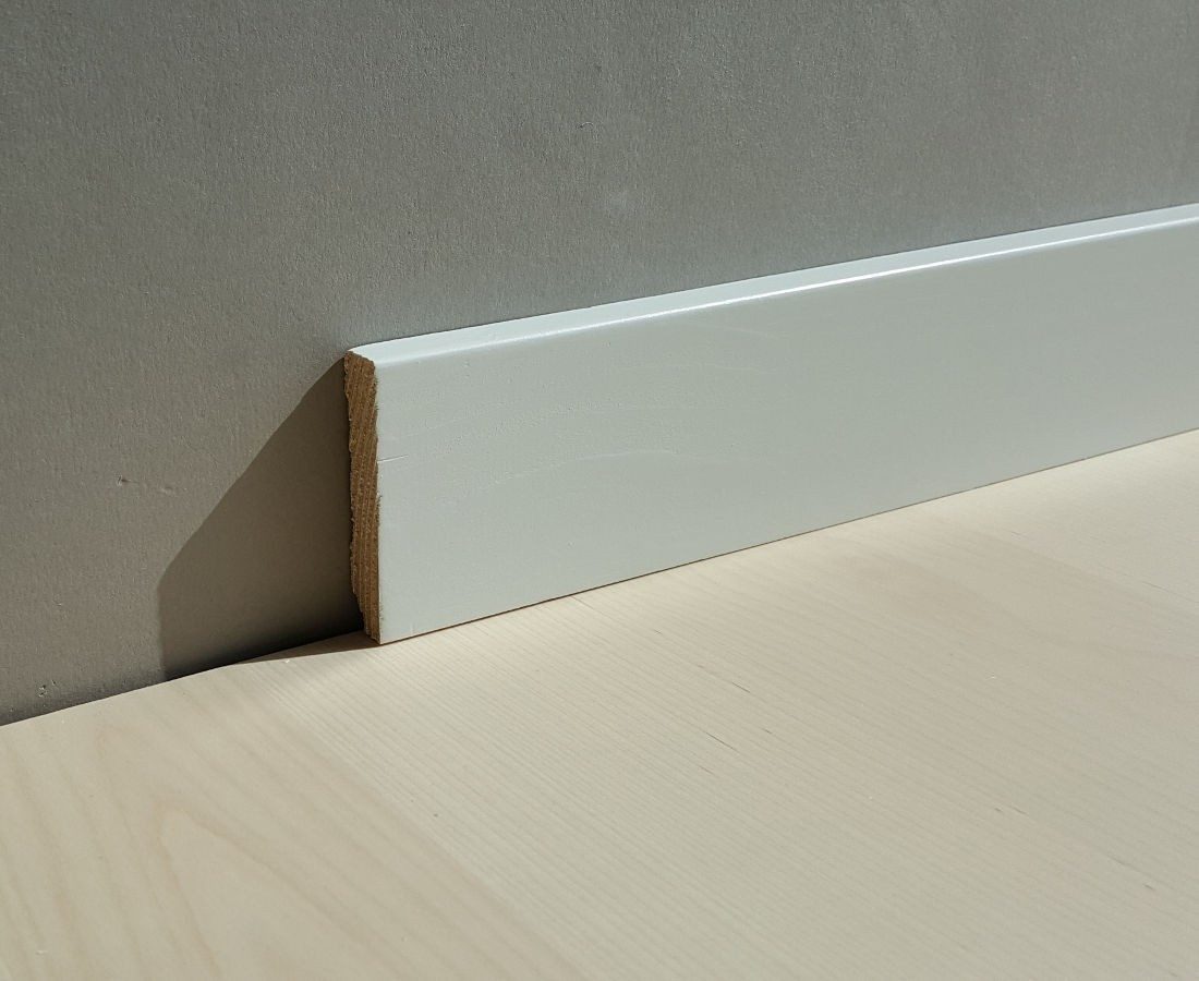 PROVISTON Sockelleiste 10 x 60 x 2500 mm Fußleiste Massivholz Weiß by PROVISTON, L: 250 cm, 1-St.