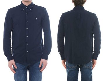 Polo Ralph Lauren Langarmhemd Polo Ralph Lauren Custom Fit Poplin Hemd Pony Oxford Navy Button-Down