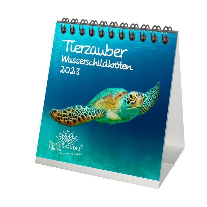 Seelenzauber Tischkalender Wasserschildkrötenzauber Tischkalender für 2023 Format 10cm x 10cm