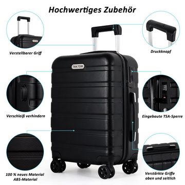 TAN.TOMI Handgepäckkoffer Koffer Hartschale Leicht Reisekoffer ABS Erweiterbar Haltbar(M L XL), Trolley Handgepäck Große Kapazität mit 4 Rollen und TSA Schloss