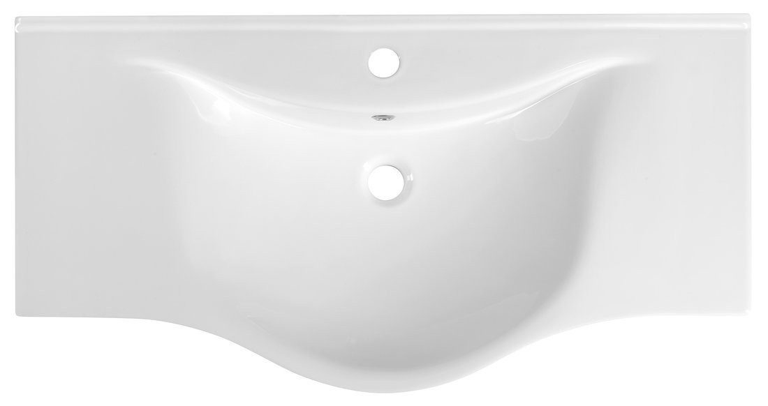 Aqualine Waschtisch ZARA 100 Keramik-Waschtisch für Möbel 99,5x46,5cm, weiß, Aqualine-10100