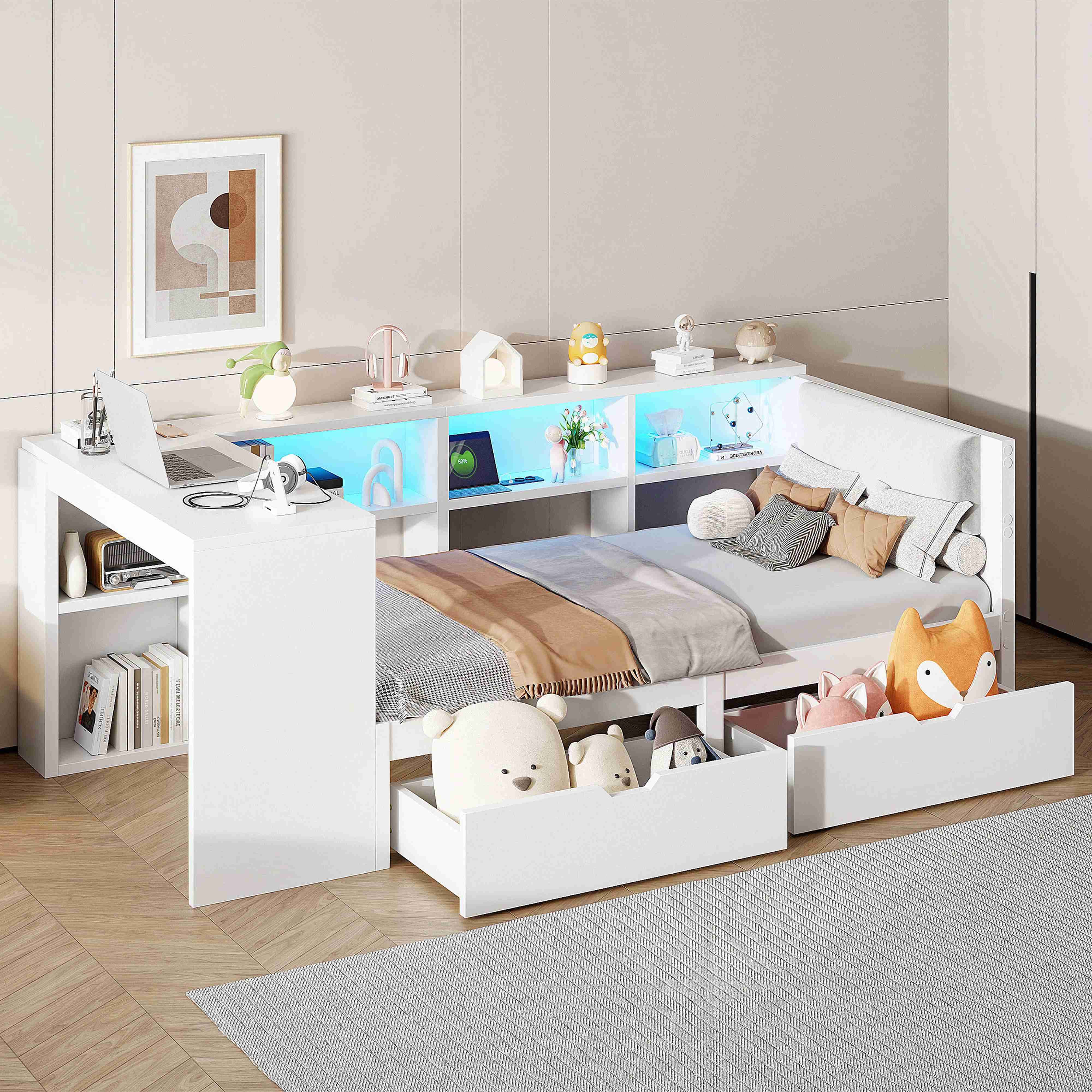 BlingBin Stauraumbett Daybett Tagesbett Einzelbett Kinderbett günstig online kaufen