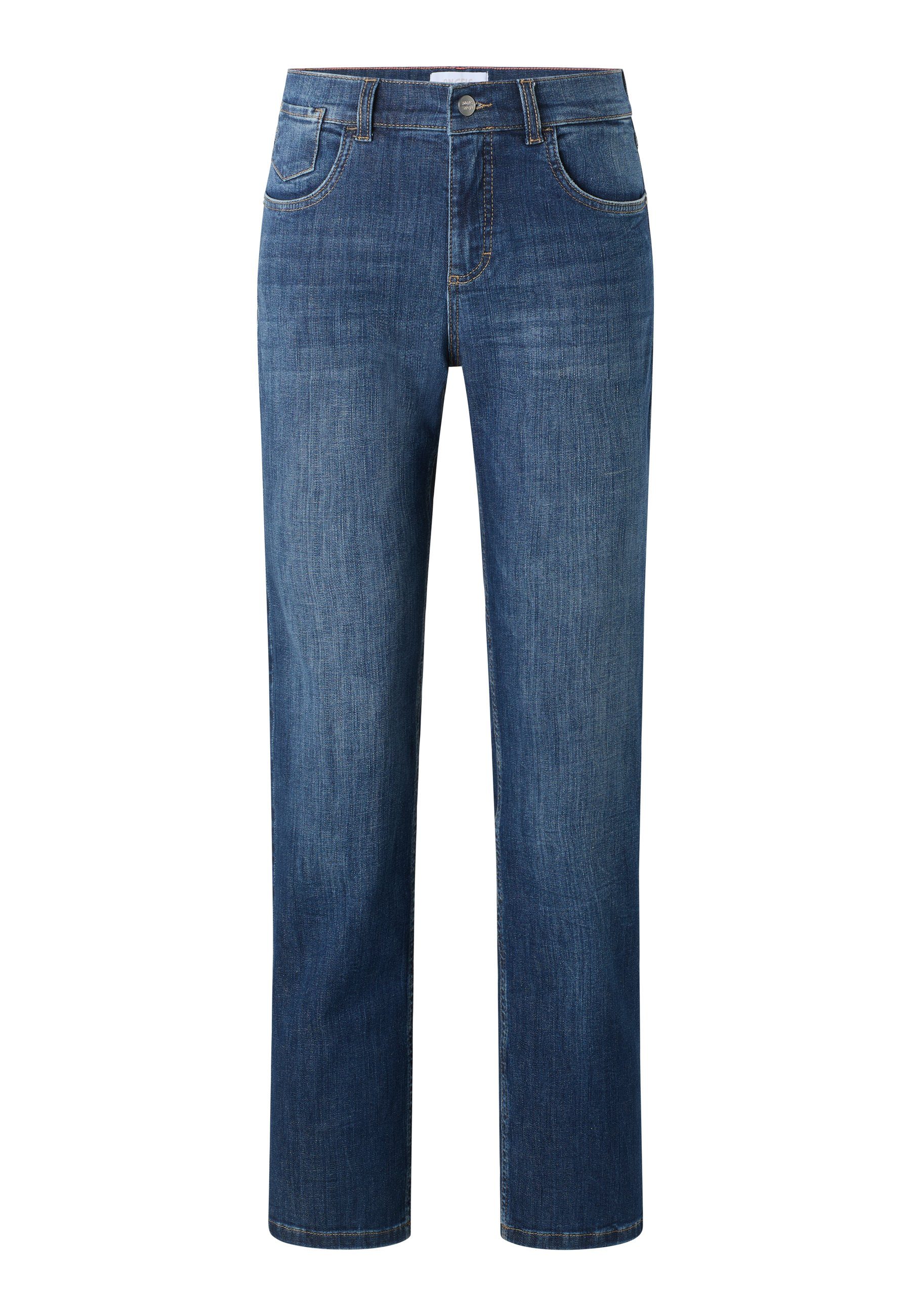 Straight-Jeans Angels Damen Jeans straight - mid blue used