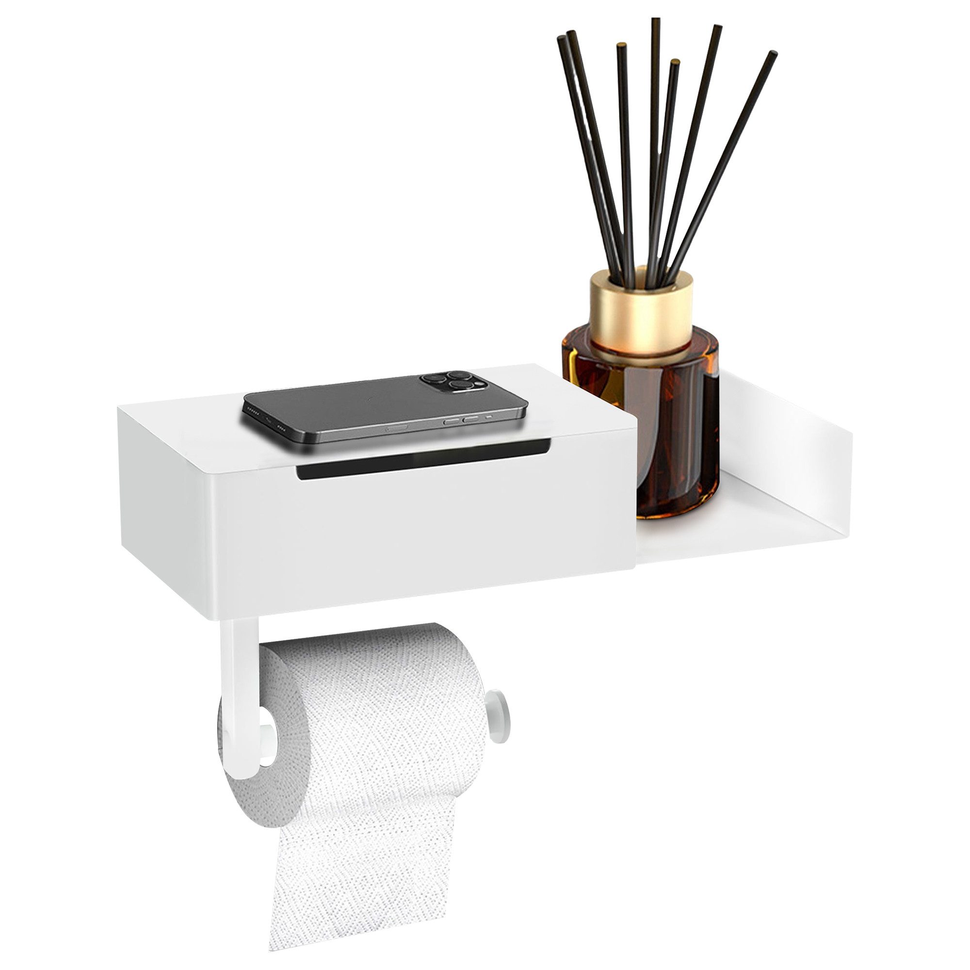 SEHAUSEU Toilettenpapierhalter edelstahl mit Feuchttücherbox, selbstklebend günstig online kaufen