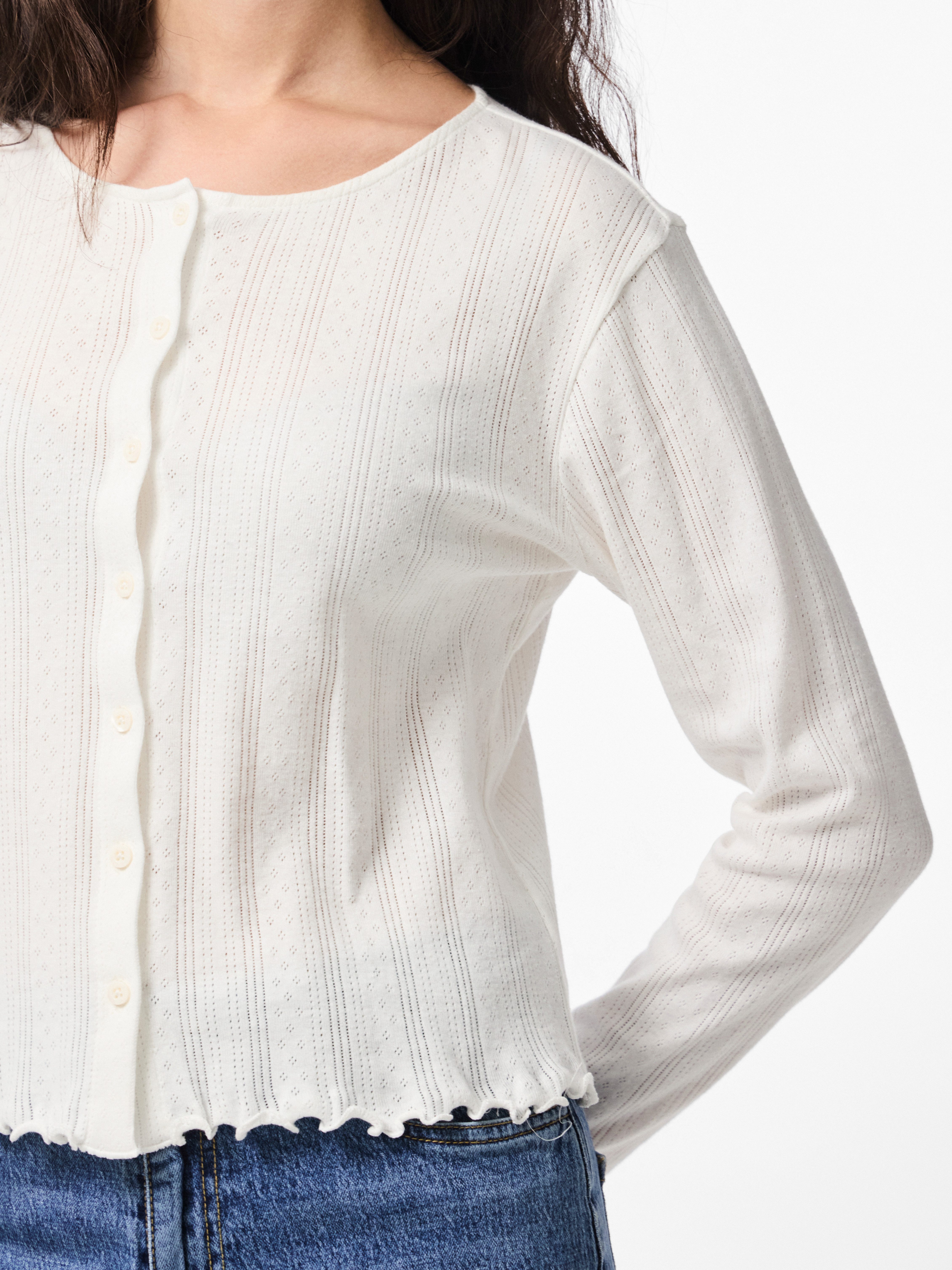 pieces Strickjacke PCMARIE LS POIN CARDIGAN JRS NOOS BC günstig online kaufen