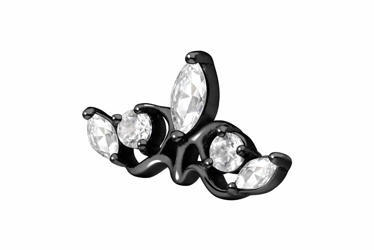 PIERCINGLINE Piercing-Set Titan Schraubaufsatz mit Außengewinde GOTISCHE KRONE (Schraub-Aufsätze, 1-tlg)